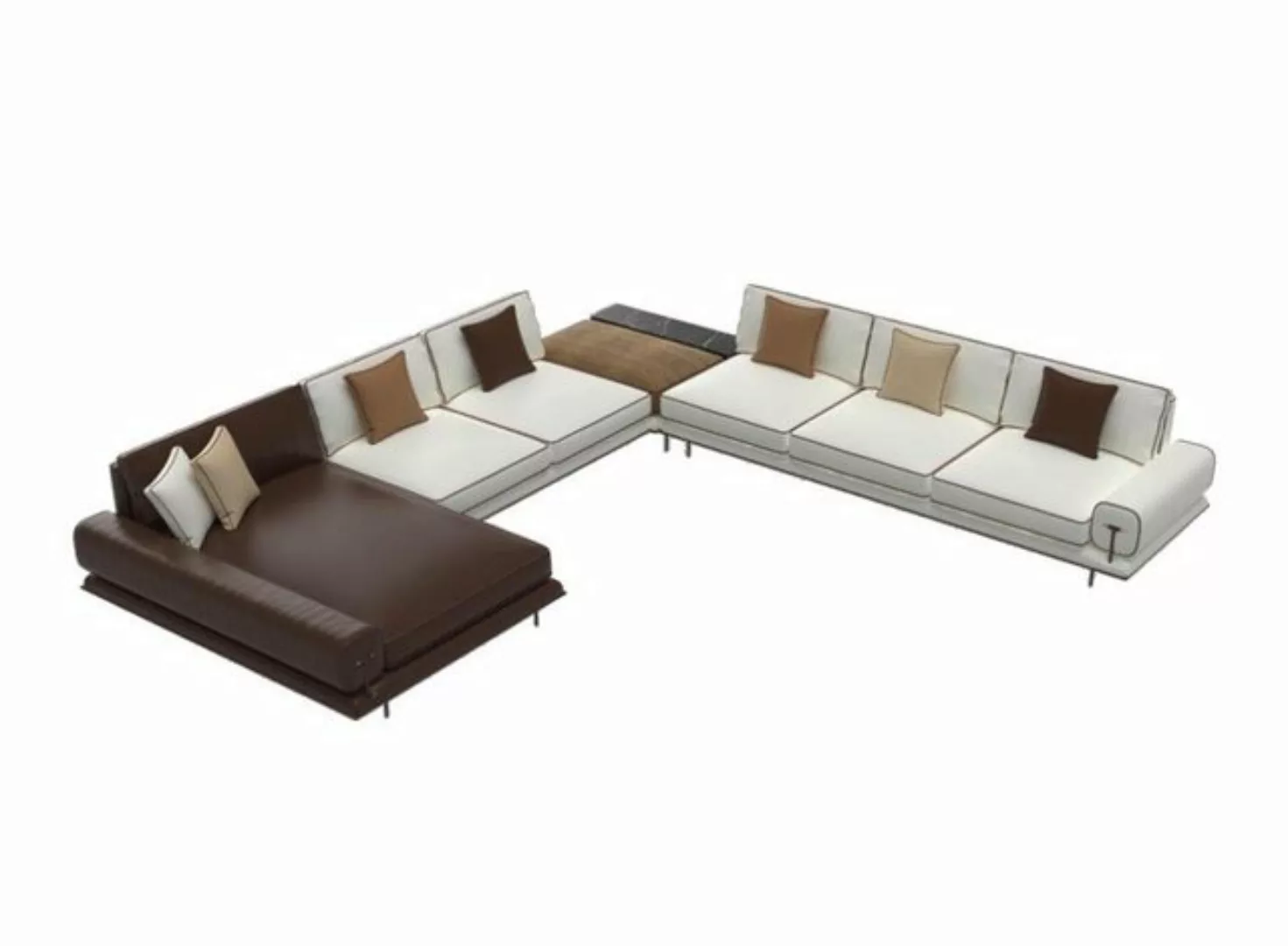 JVmoebel Ecksofa Wohnlandschaft Sofa Holz Relax U Form Ecksofa Design Möbel günstig online kaufen