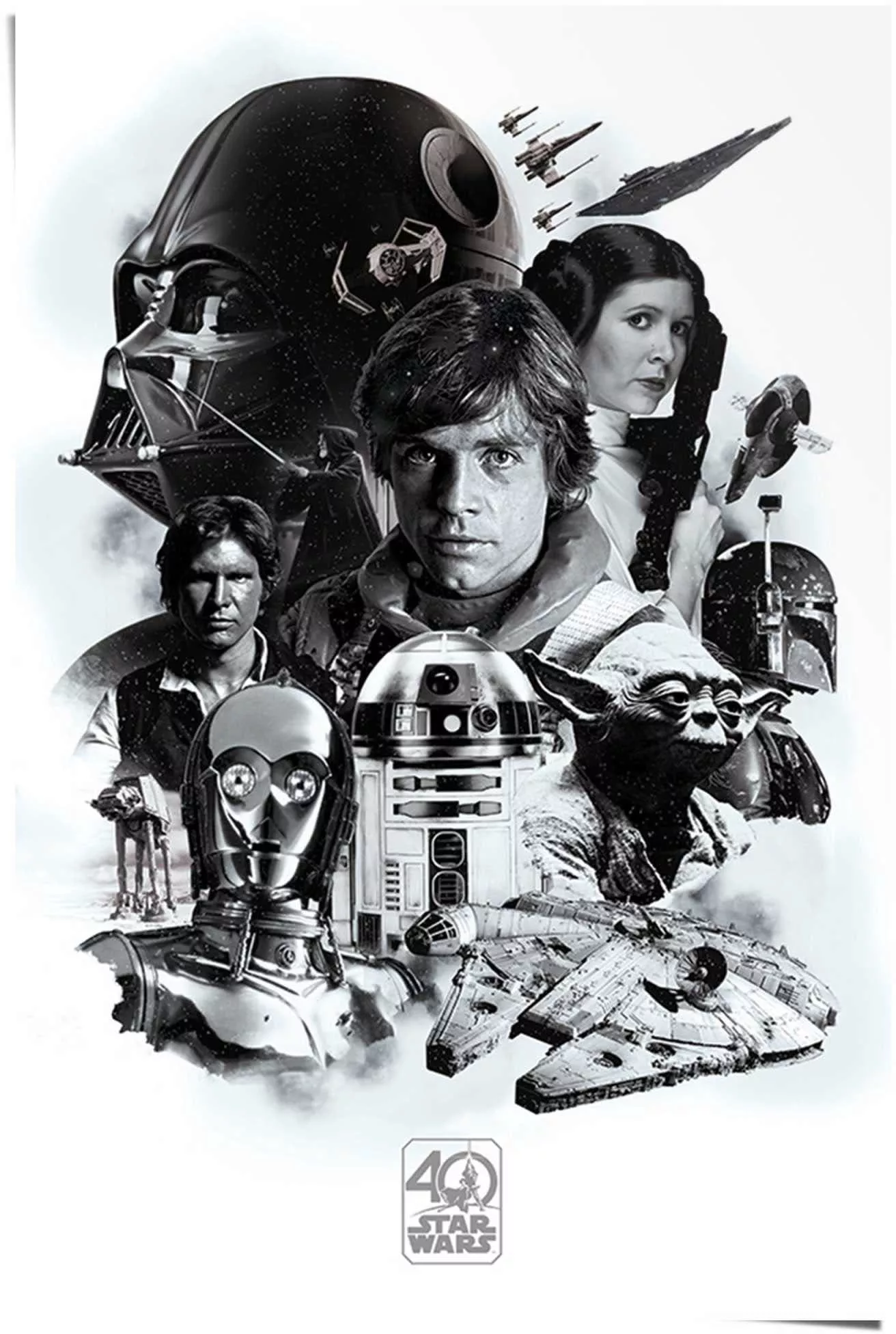 Reinders Poster "Poster Star Wars 40 Jahre", Science-Fiction, (1 St.) günstig online kaufen