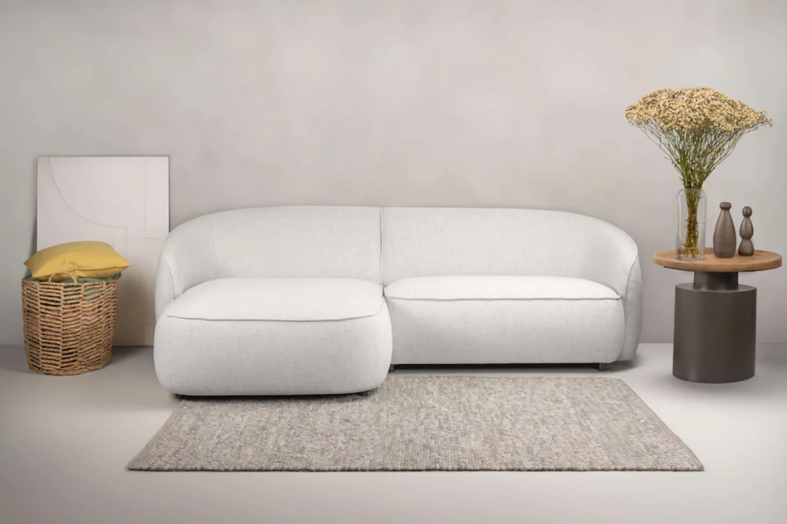 INOSIGN Ecksofa "Cosigo", Breite 246 cm, 2 Chenille-Stoffe zur Auswahl, mit günstig online kaufen