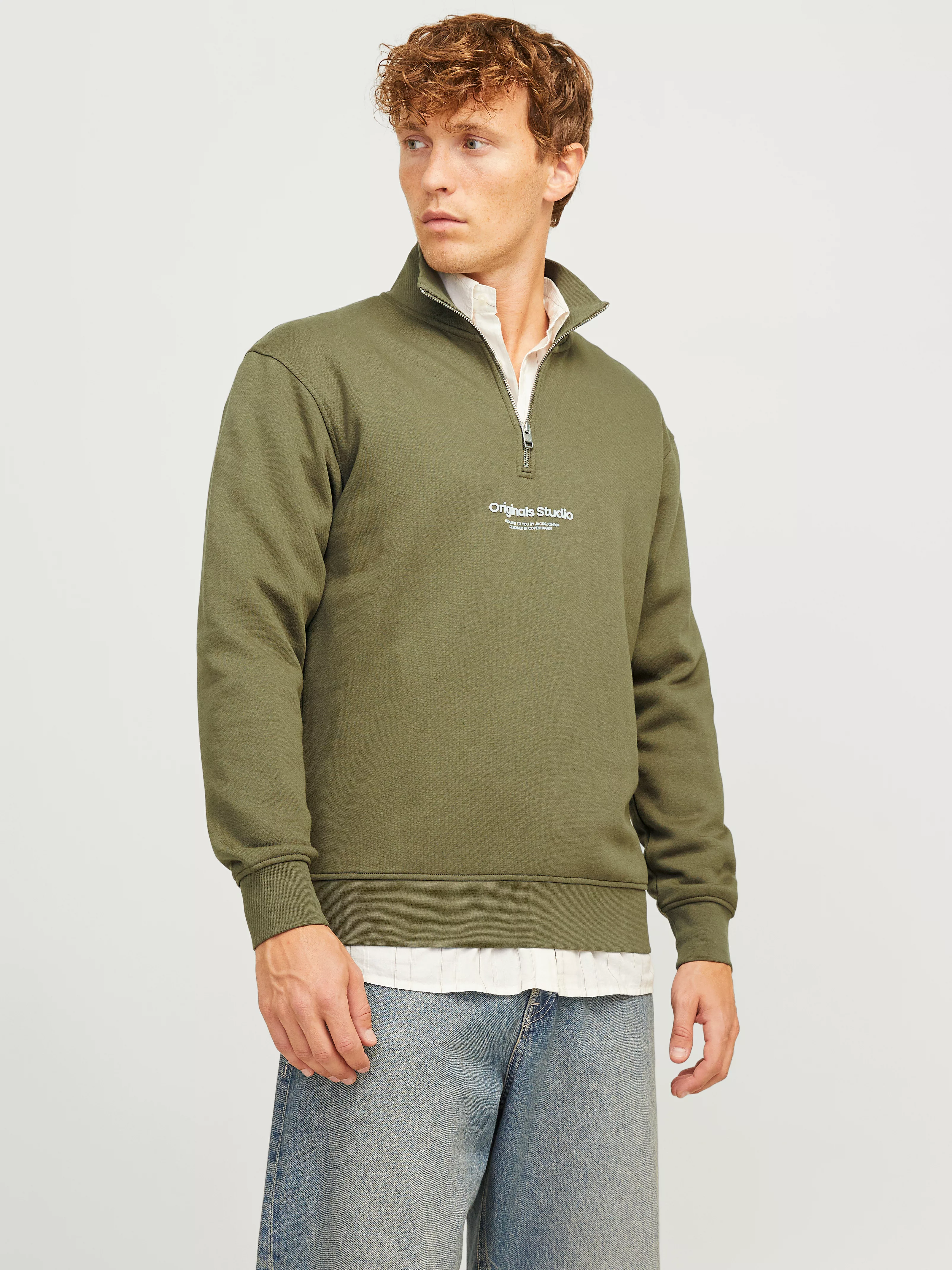 Jack & Jones Sweatshirt JORVESTERBRO SWEAT QUARTER ZIP HN NOOS günstig online kaufen