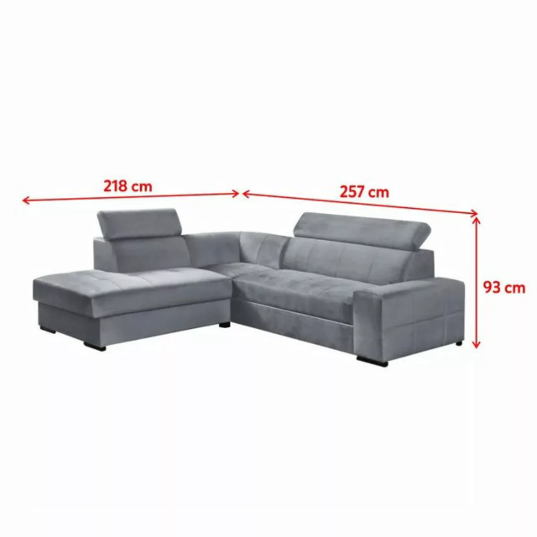 DB-Möbel Ecksofa "CLOUD" Wohnlandschaft mit wasserbeständigem Schlaffunktio günstig online kaufen