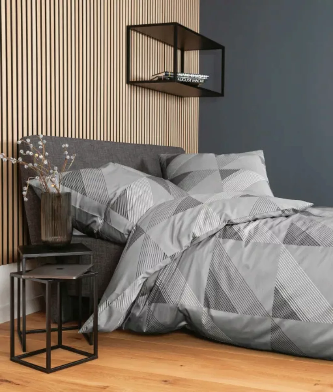 Janine Janine Mako-Satin Bettwäsche J. D. 87065 grau Größe:  200x220 cm + 2 günstig online kaufen