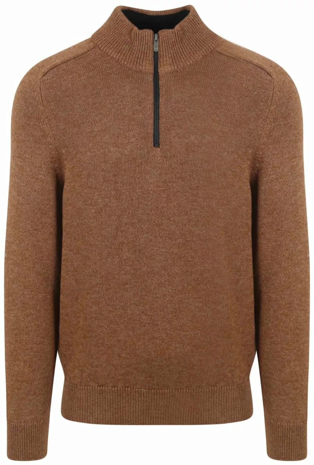 State Of Art Half Zip Pullover Melange Camel Braun - Größe 3XL günstig online kaufen