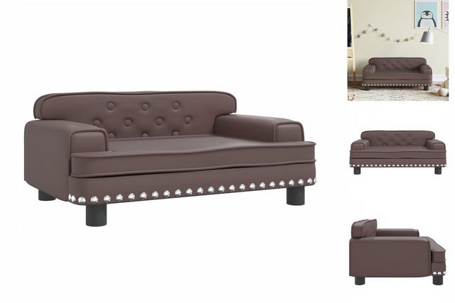 vidaXL Kindersofa Kindersofa Braun 70x45x30 cm Kunstleder Kindercouch Kinde günstig online kaufen