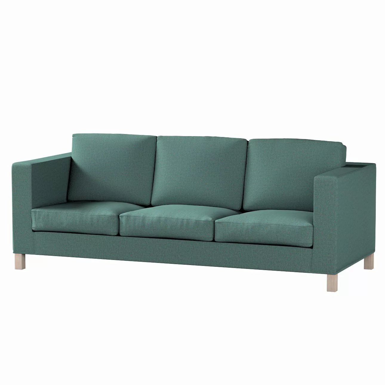Bezug für Karlanda 3-Sitzer Sofa nicht ausklappbar, kurz, türkis, Bezug für günstig online kaufen