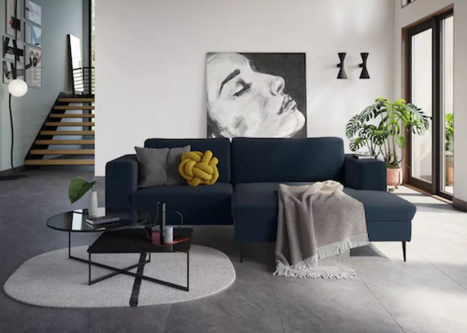 DOMO collection Ecksofa "Modica L-Form", moderne Optik mit großzügiger Reca günstig online kaufen