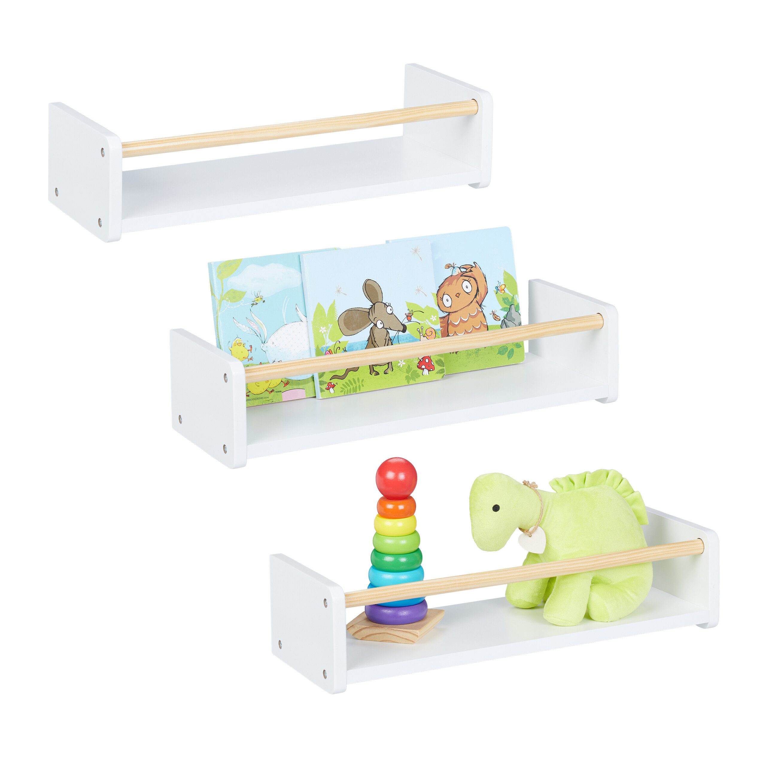 relaxdays Kinderregal Wand im 3er Set, günstig online kaufen