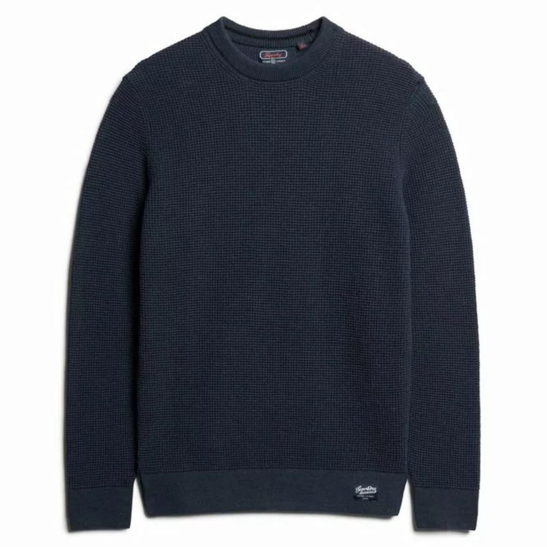 Superdry Strickpullover "TEXTURED CREW KNIT JUMPER", mit strukturiertem Waf günstig online kaufen