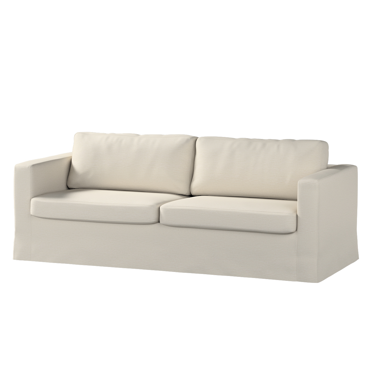 Bezug für Karlstad 3-Sitzer Sofa nicht ausklappbar, lang, hellbeige, Bezug günstig online kaufen