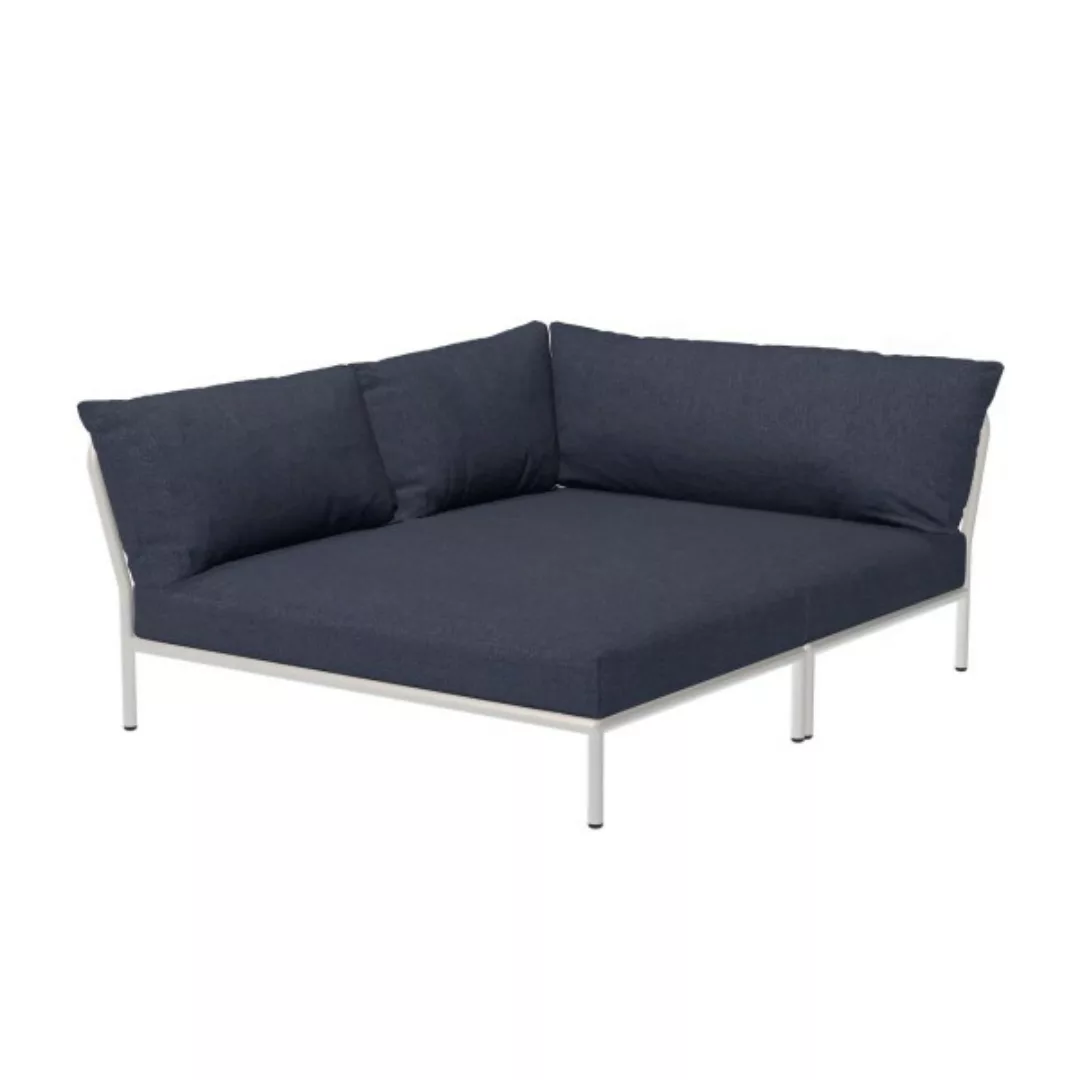 LEVEL2 Outdoor Eck-Sofa Lounge-Modul 5 Indigo Weiß Links günstig online kaufen