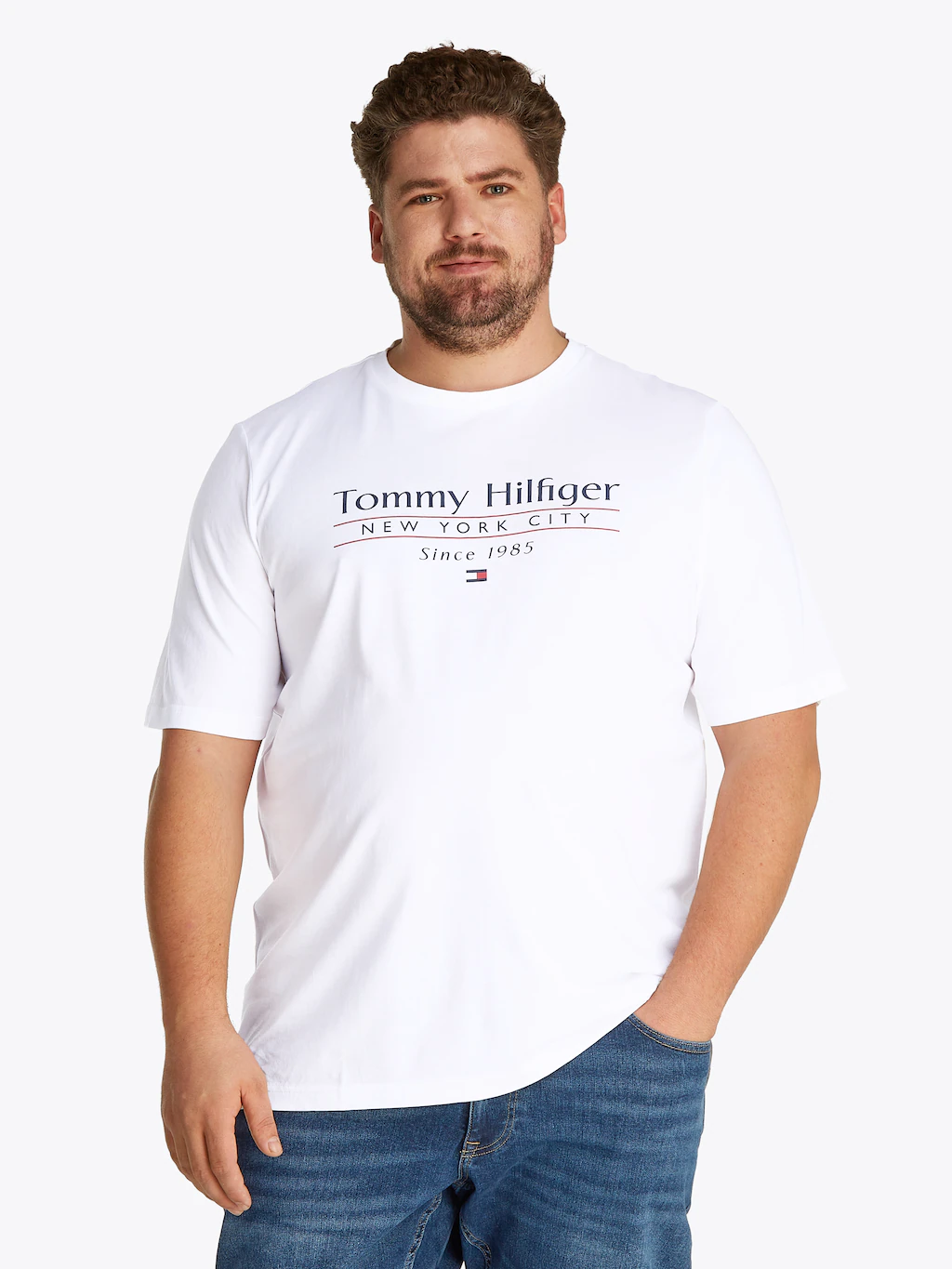 Tommy Hilfiger Big & Tall T-Shirt "BT-HILFIGER CENTER STACK TEE-B", Große G günstig online kaufen