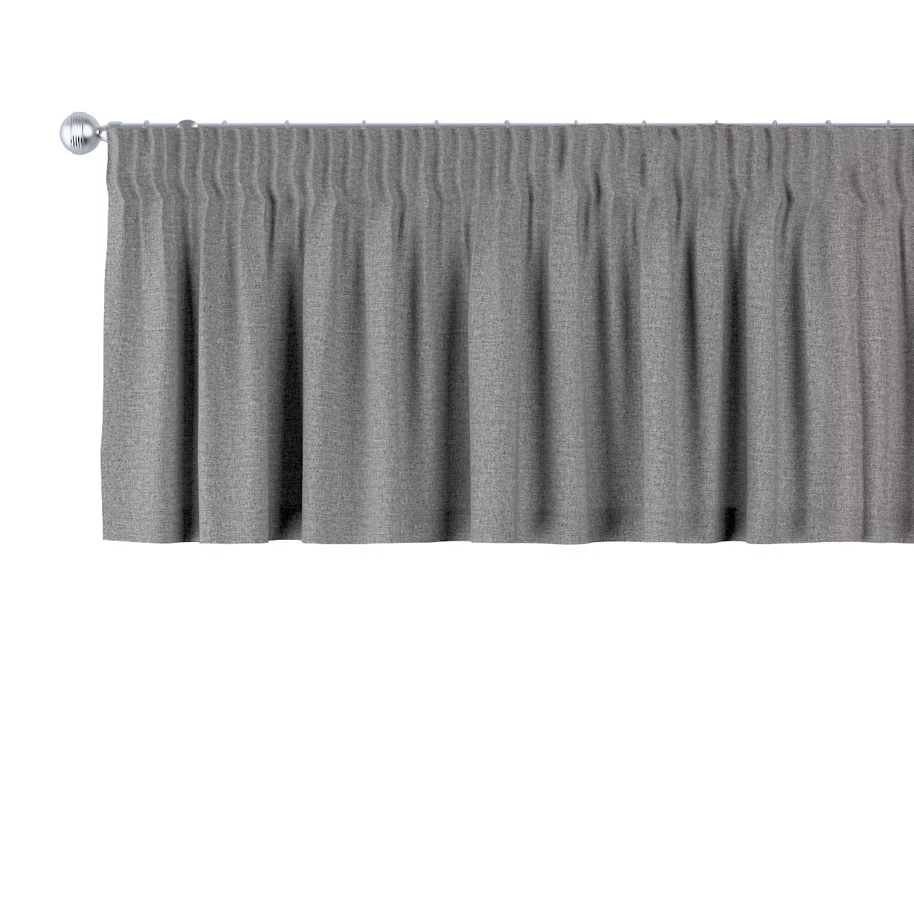 Kurzgardine mit Kräuselband, grau, 390 x 40 cm, Edinburgh (115-81) günstig online kaufen