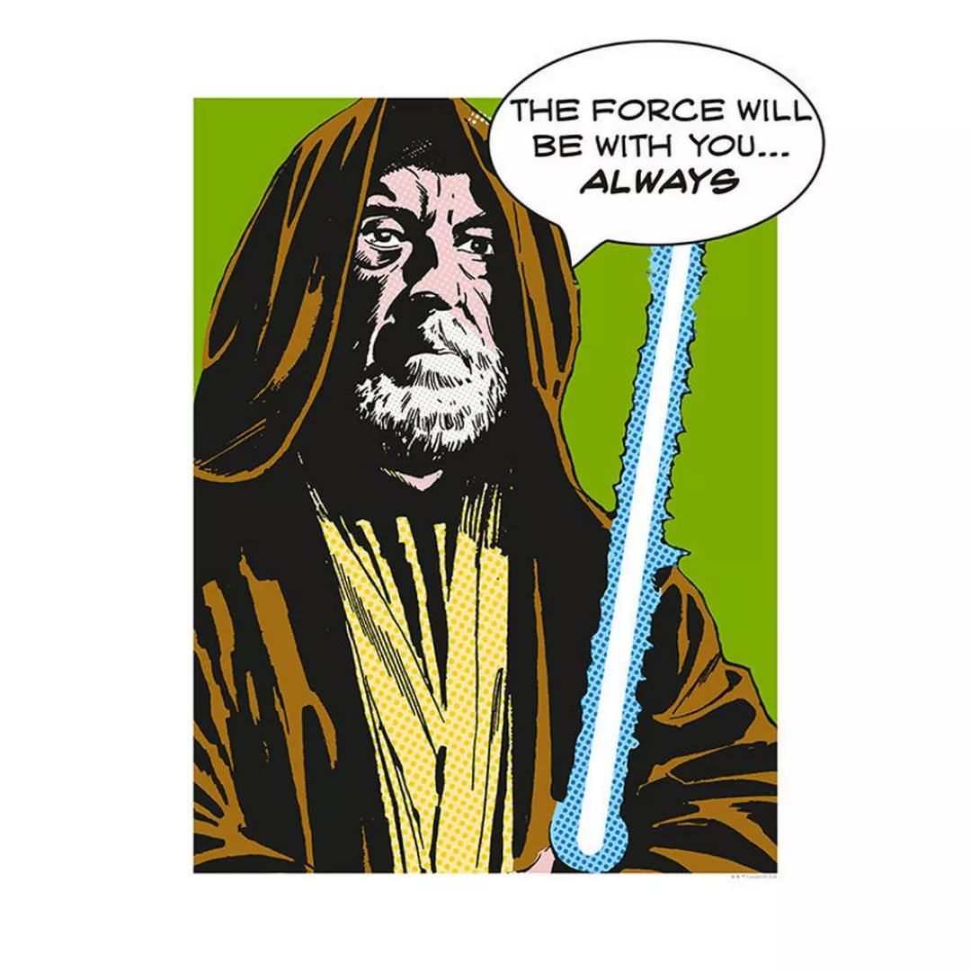 Komar Wandbild Star Wars Classic Comic Quote Obi W Star Wars B/L: ca. 40x50 günstig online kaufen