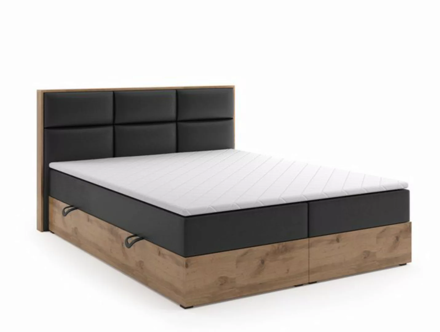 Labett Boxspringbett aus Holz im Loft-Stil LOLY 140x200 160x200 180x200 200 günstig online kaufen