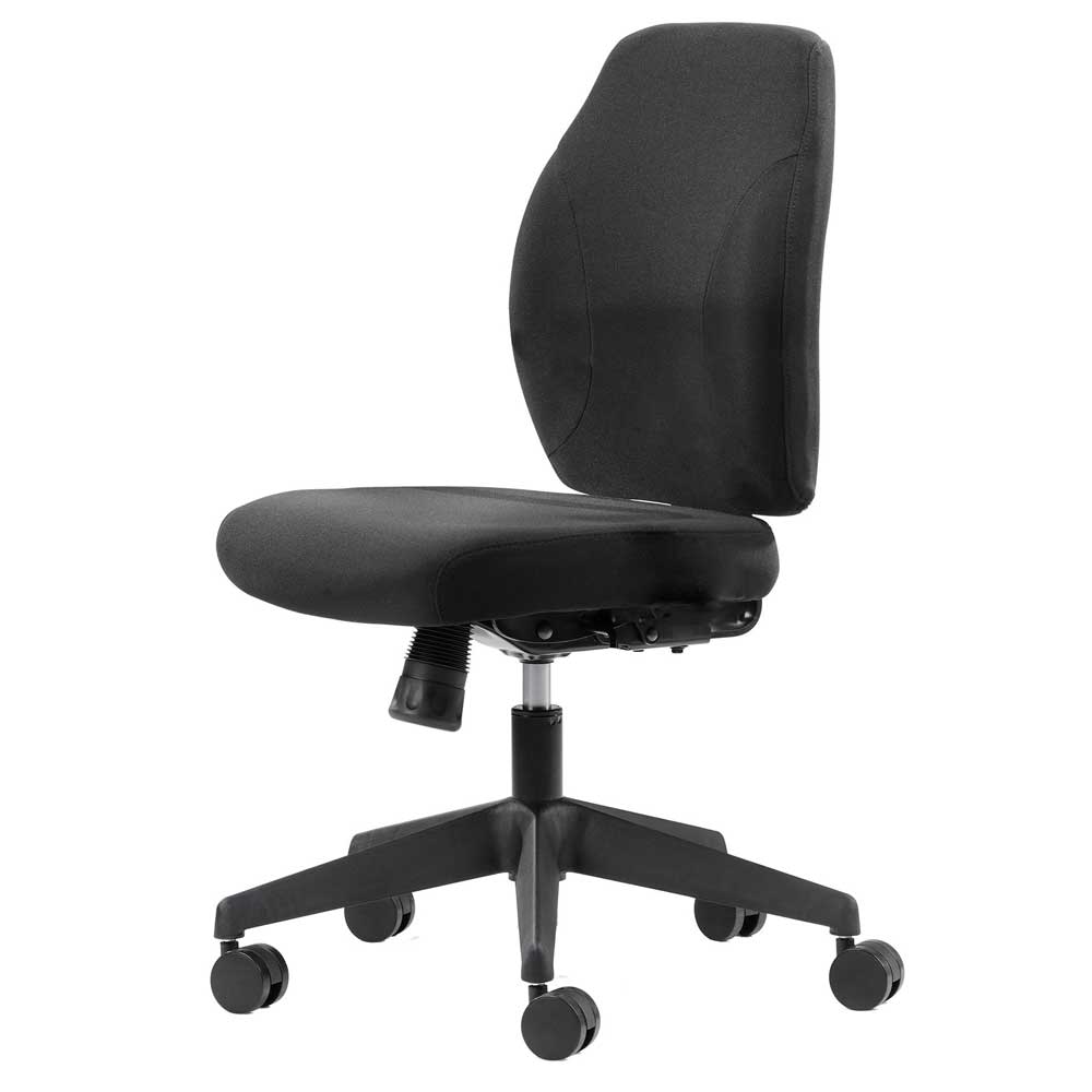 Schwarzer Schreibtischdrehstuhl ergonomisch höhenverstellbarem Sitz günstig online kaufen