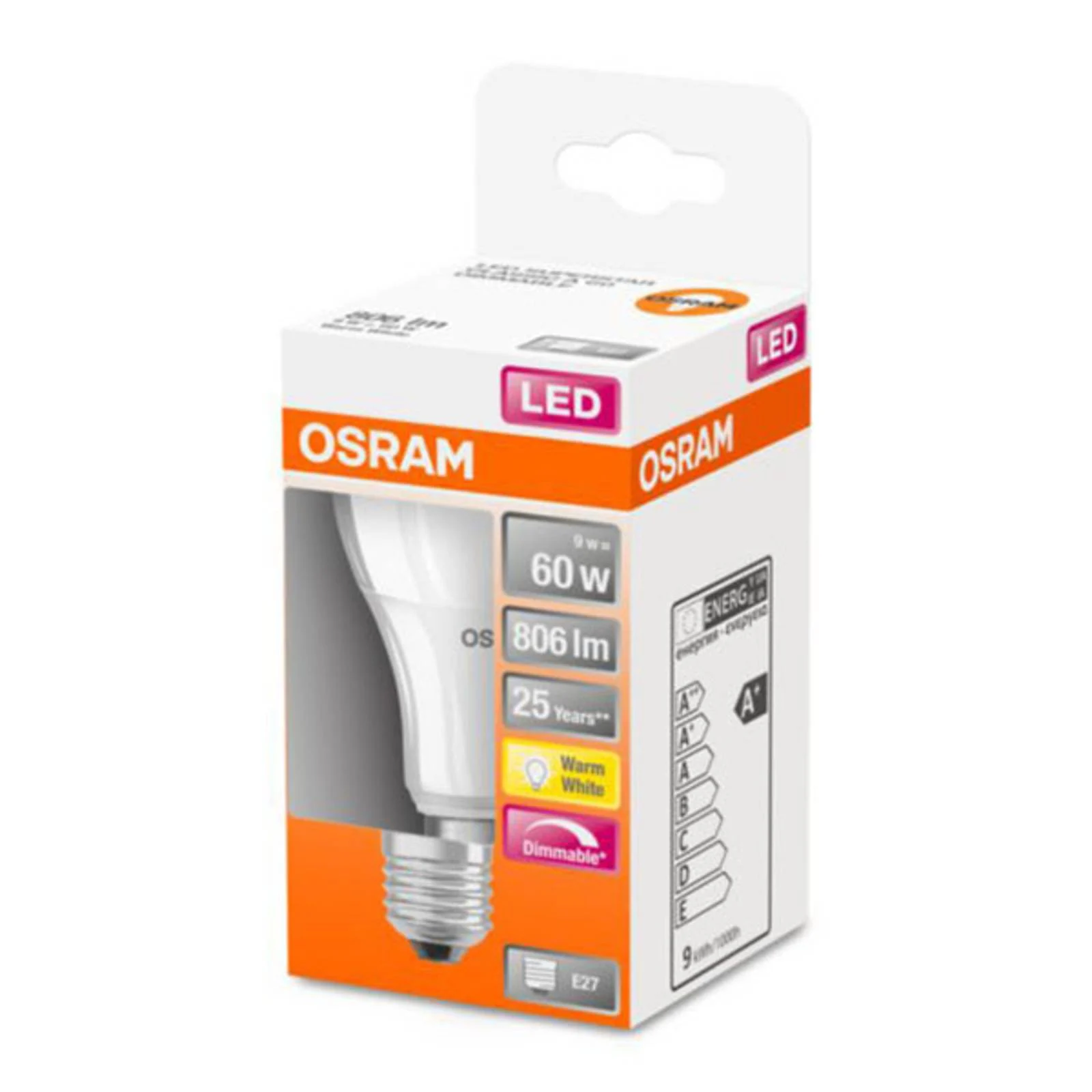 OSRAM LED-Lampe E27 8,8W 827 Superstar matt dimmb günstig online kaufen
