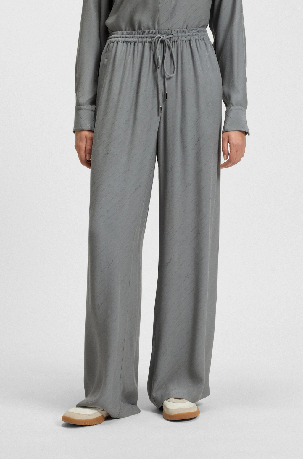BOSS ORANGE Stoffhose "Tane Premium Damenmode", mit Logo-Jacquard günstig online kaufen