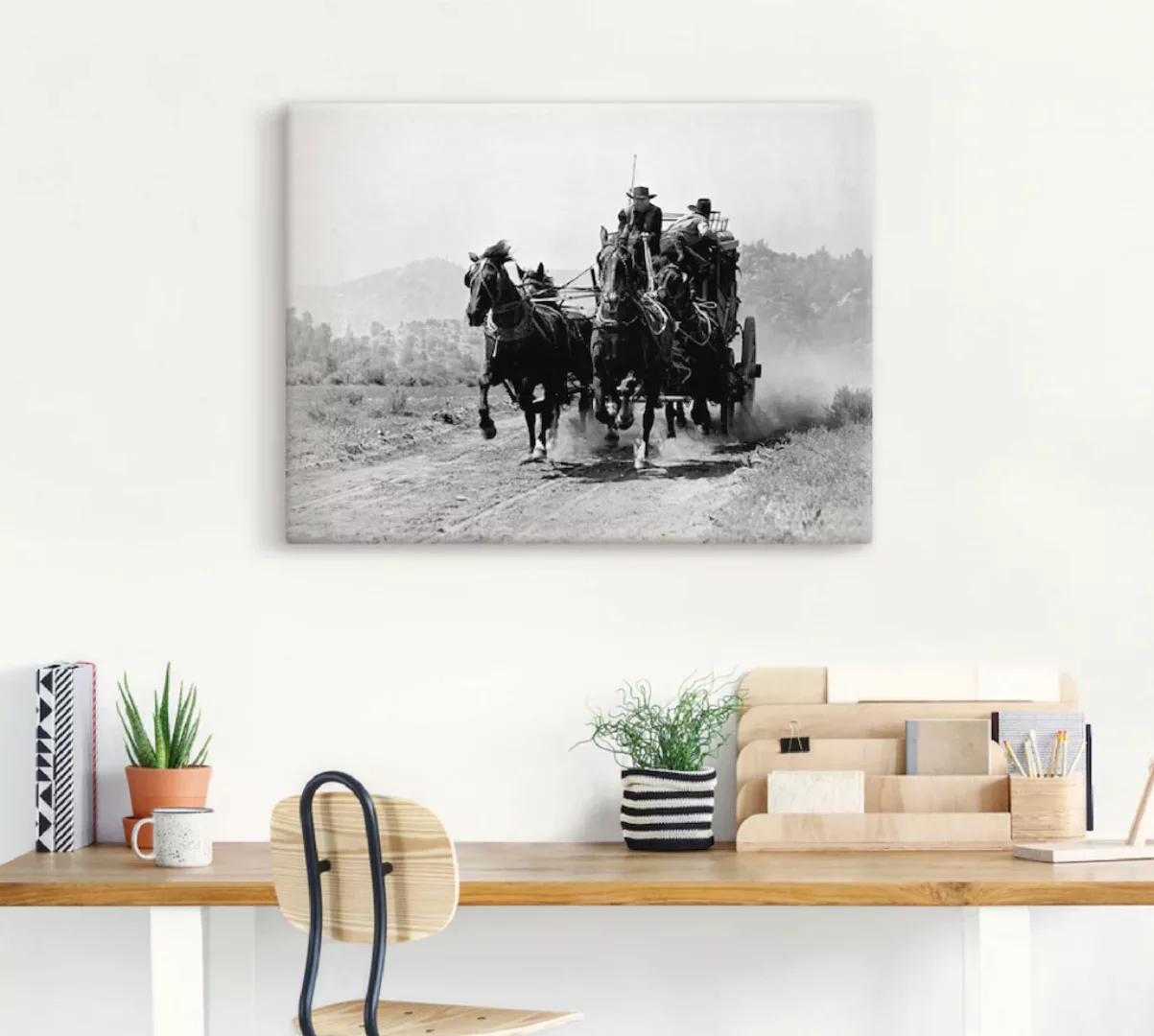 Artland Wandbild "Stummfilm Western", Film, (1 St.), als Leinwandbild, Wand günstig online kaufen