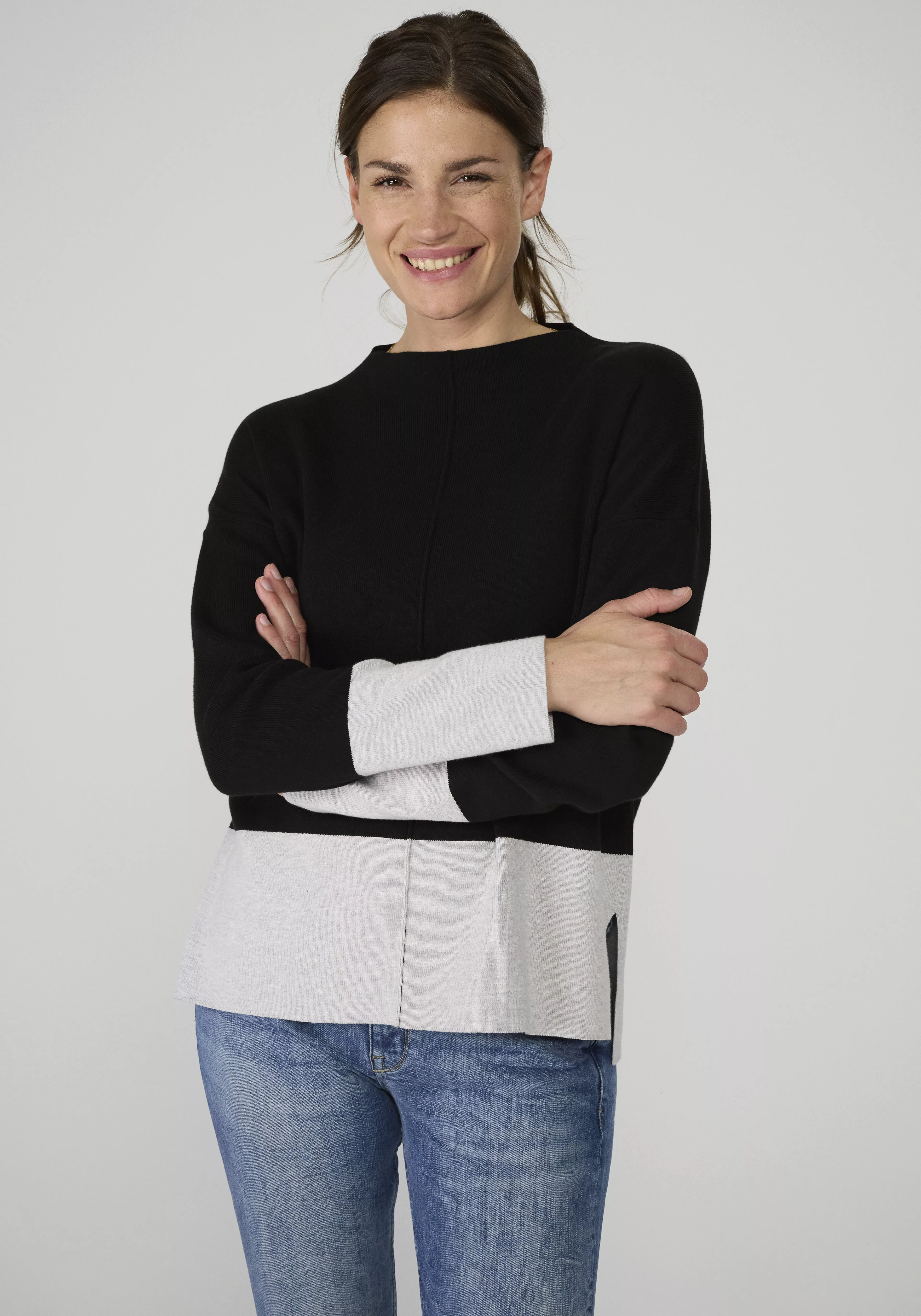 Lieblingsstück Strickpullover "Pullover KristieEP", mit Farbeinsatz günstig online kaufen