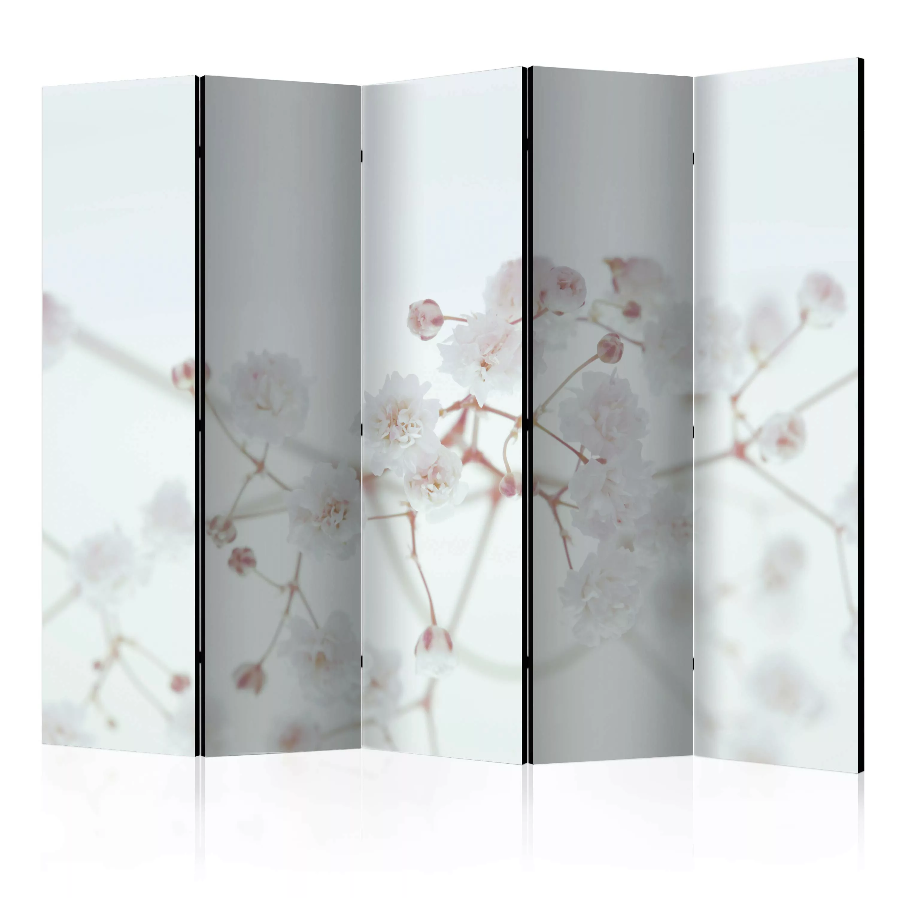 5-teiliges Paravent - White Flowers Ii [room Dividers] günstig online kaufen