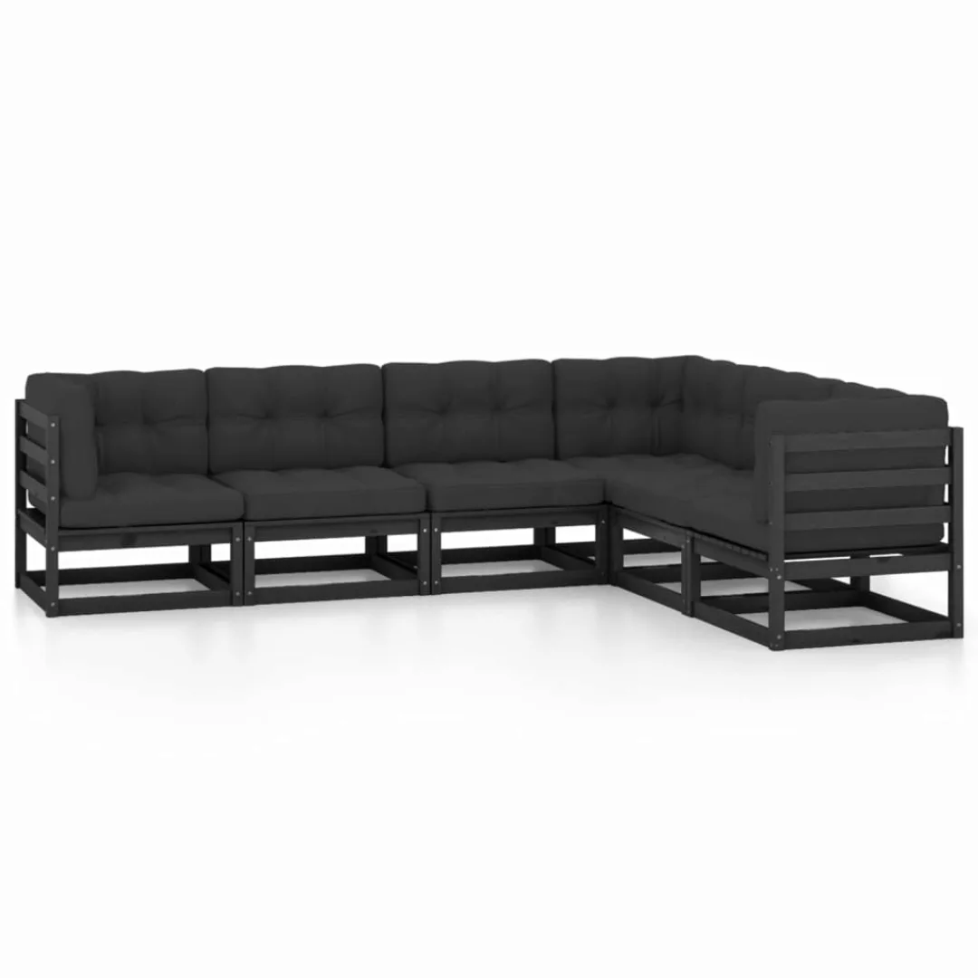 6-tlg. Garten-lounge-set Mit Kissen Kiefer Massivholz günstig online kaufen