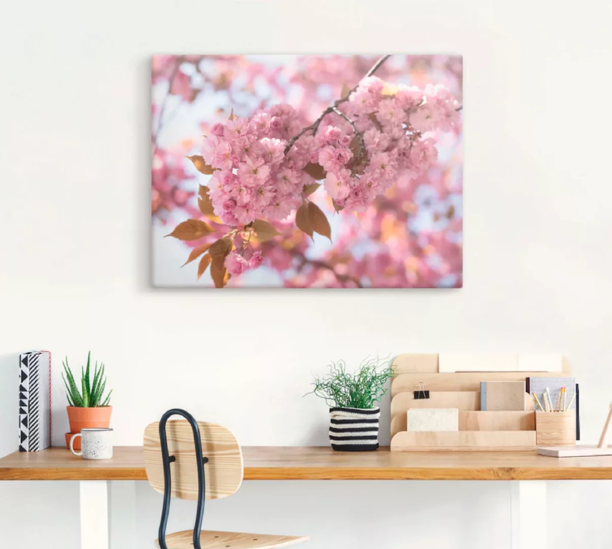 Artland Wandbild »Japanische Kirschblüte in Love I«, Blumen, (1 St.) günstig online kaufen
