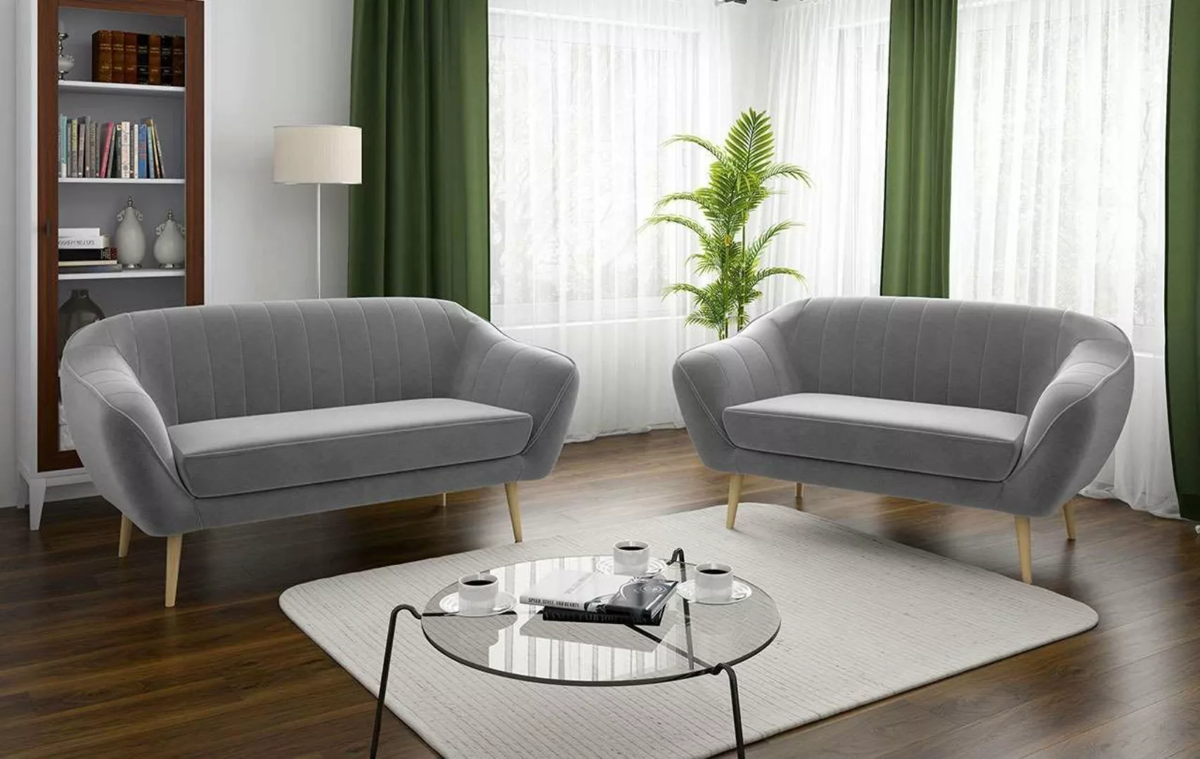 MKS MÖBEL Sofa GAJA 3 2, Skandinavische Deko, Moderne Sofa Set 3+2, Fünf Pe günstig online kaufen