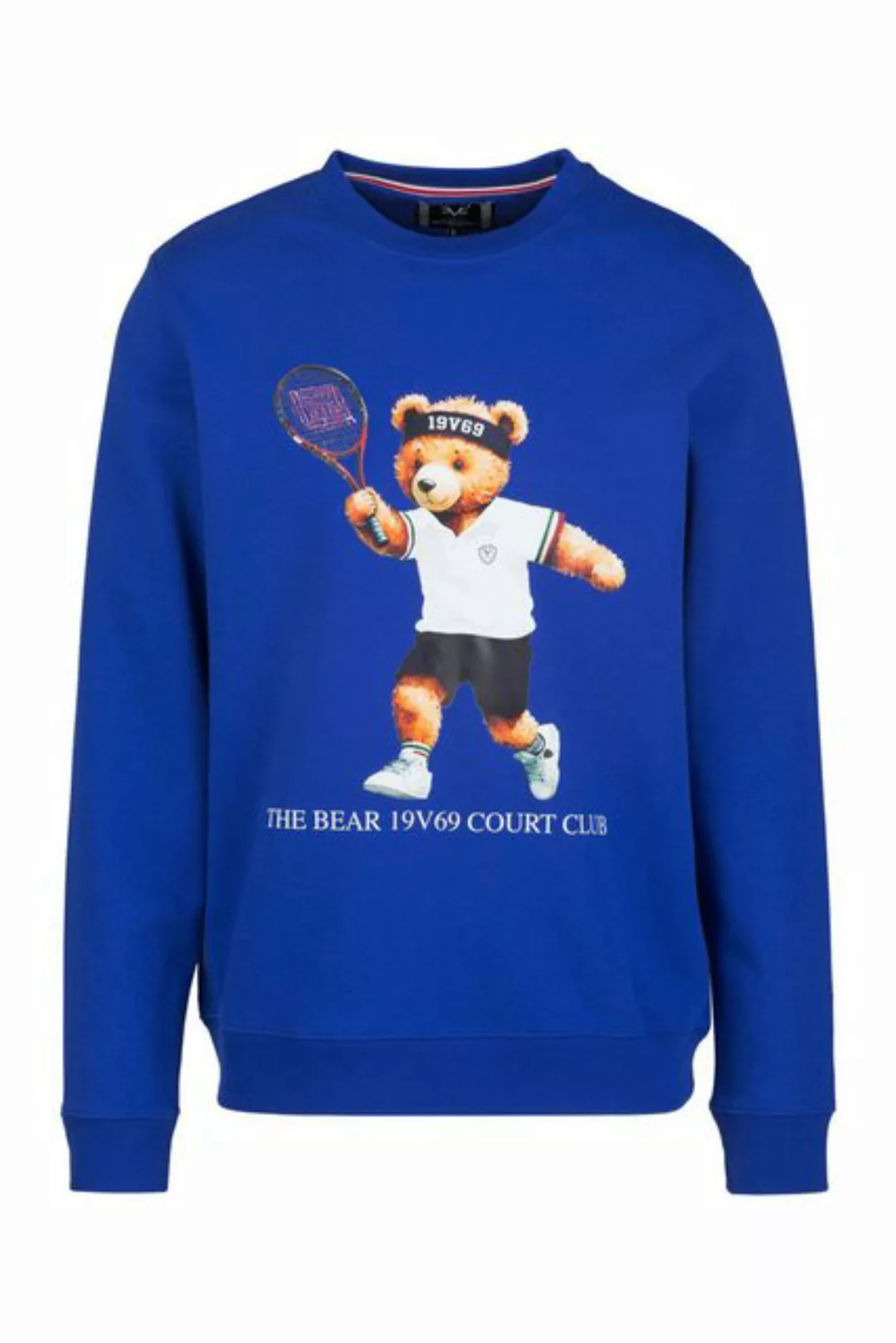 19V69 ITALIA Sweatshirt NICO TENNIS TEDDY mit Tennis-Bär-Print, sportlicher günstig online kaufen