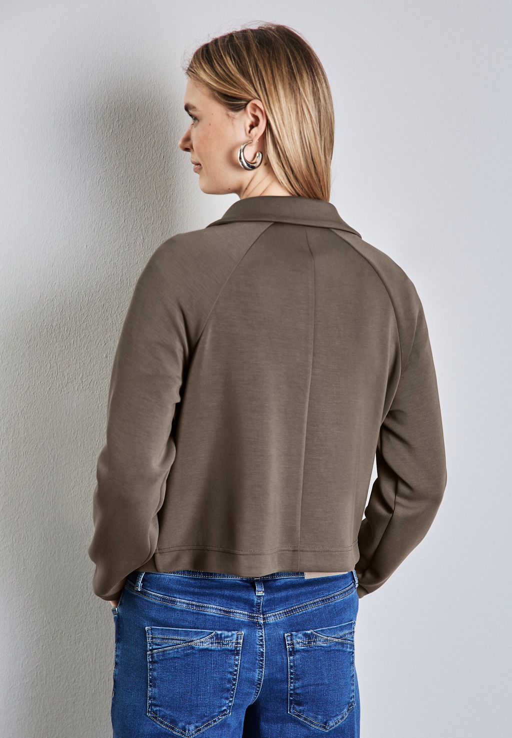 STREET ONE Sweatjacke, im Silk-Look günstig online kaufen