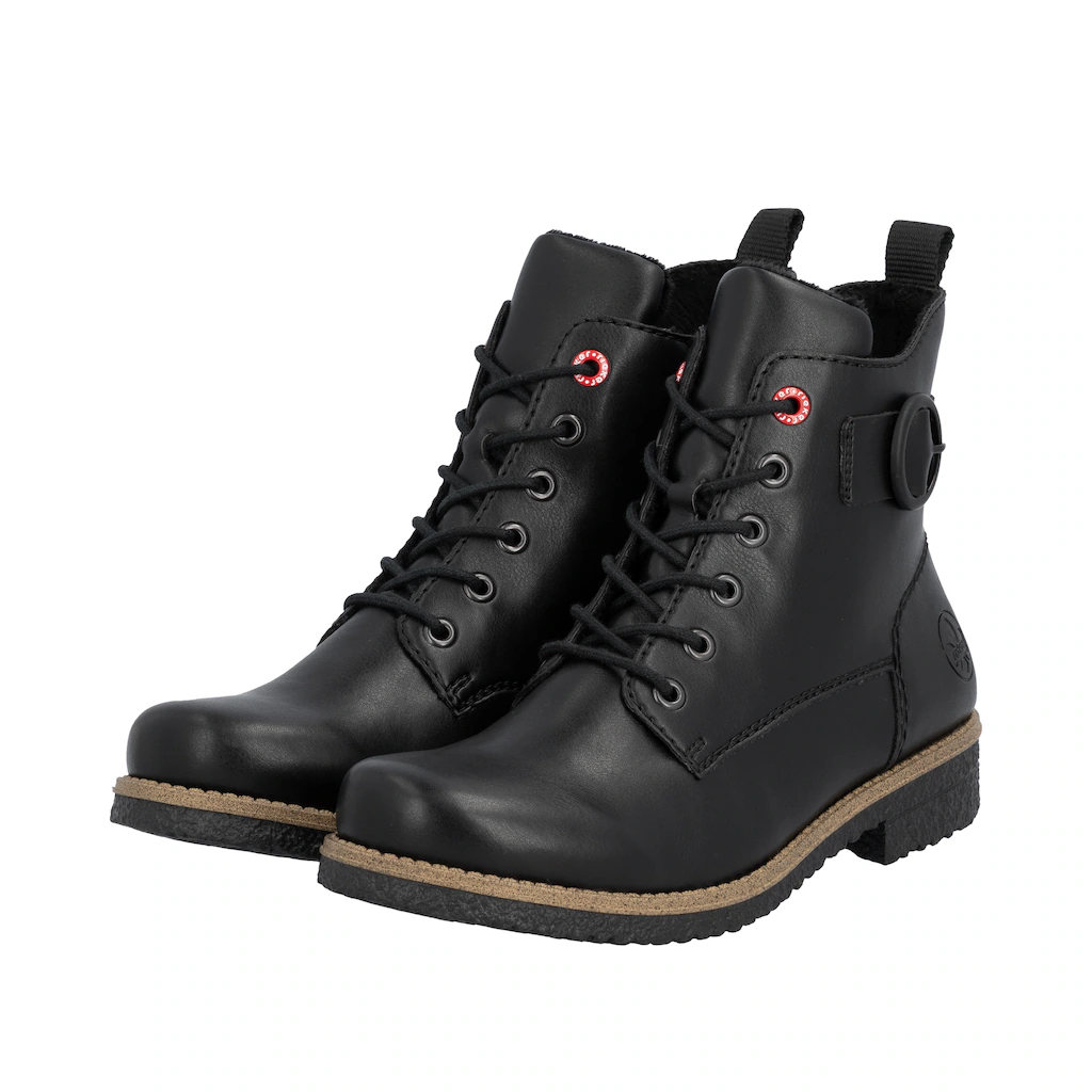 Rieker Schnürstiefelette, Schnürboots, Stiefelette, Blockabsatz mit dekorat günstig online kaufen