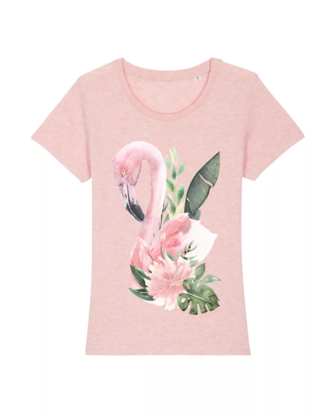 Flamingo Mit Blumen | T-shirt Damen günstig online kaufen