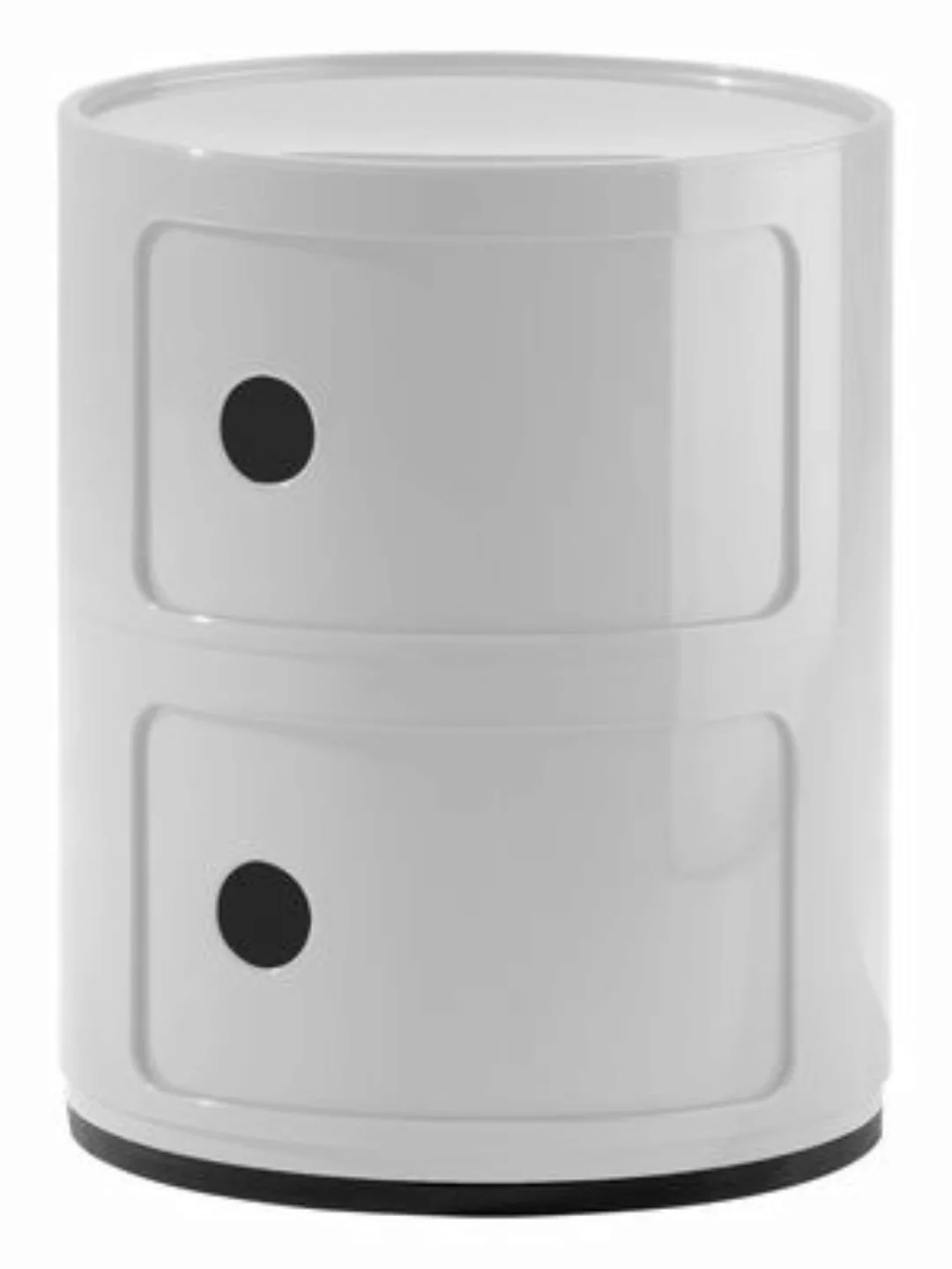 Kartell - Componibili 2 Container - weiß/glänzend/H 40cm/ Ø 32cm günstig online kaufen