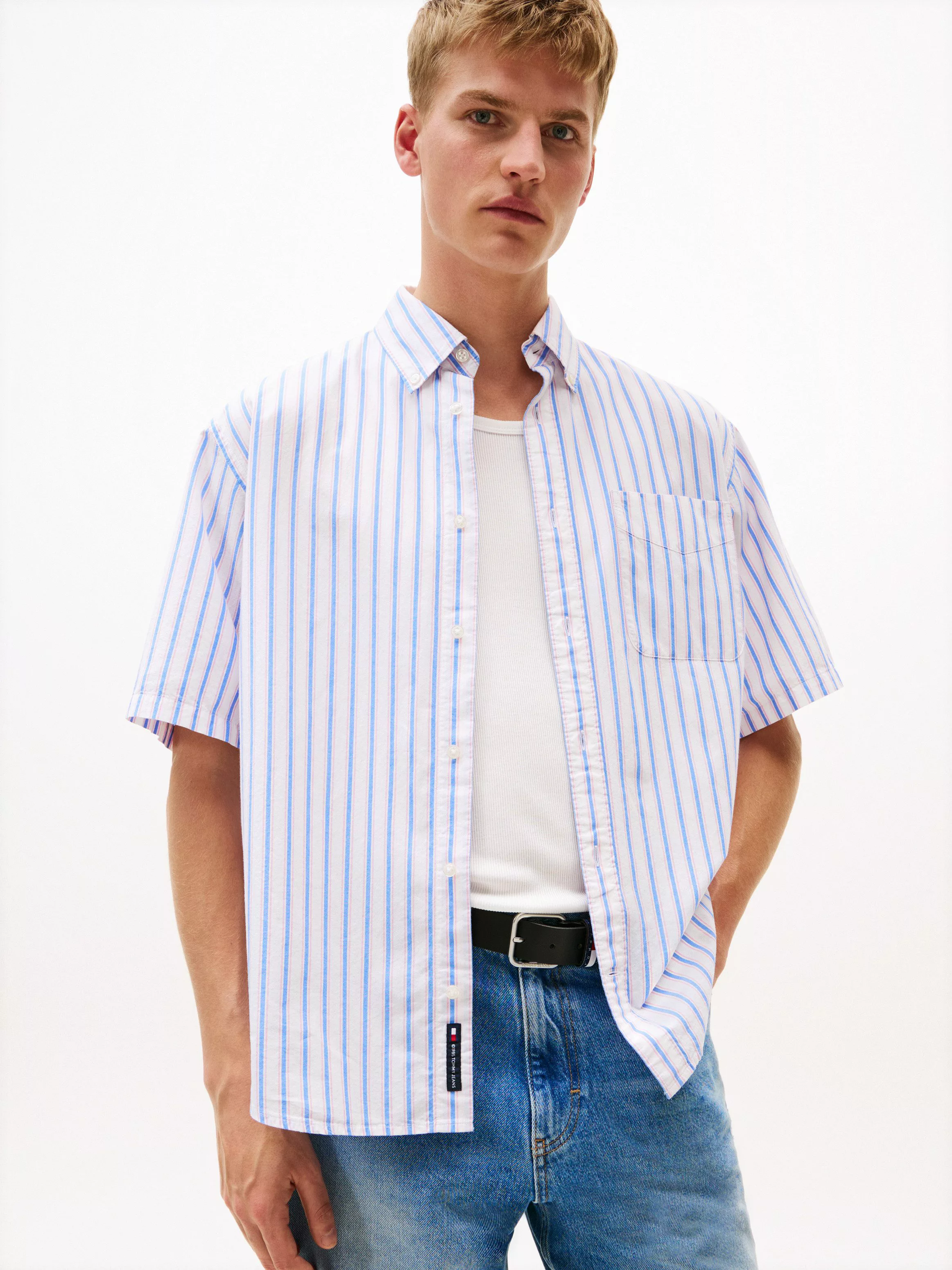 Tommy Jeans Kurzarmhemd TJM POPLIN RLX günstig online kaufen