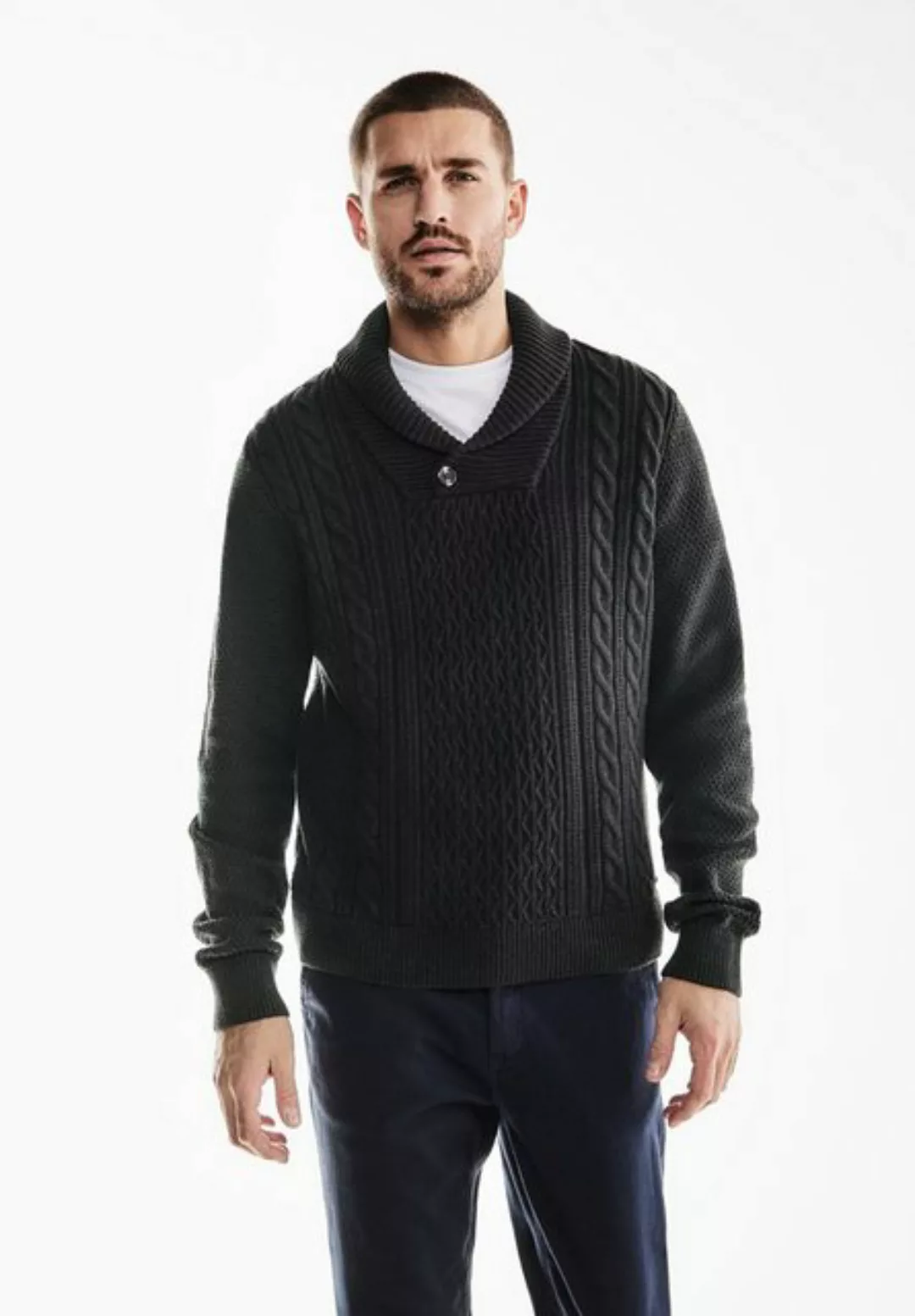 STREET ONE MEN Strickpullover Grobstrick günstig online kaufen