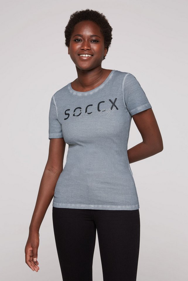 SOCCX Rundhalsshirt aus Baumwolle günstig online kaufen