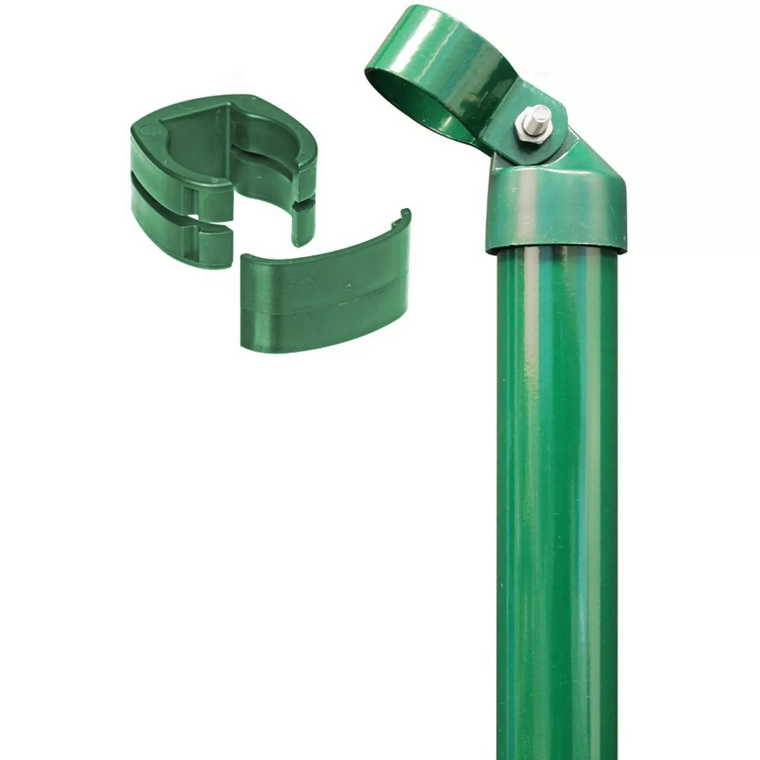 Eck-Set für Zaun Alberts Fix-Clip Pro Grün 122 cm Hoch zum Einbetonieren günstig online kaufen