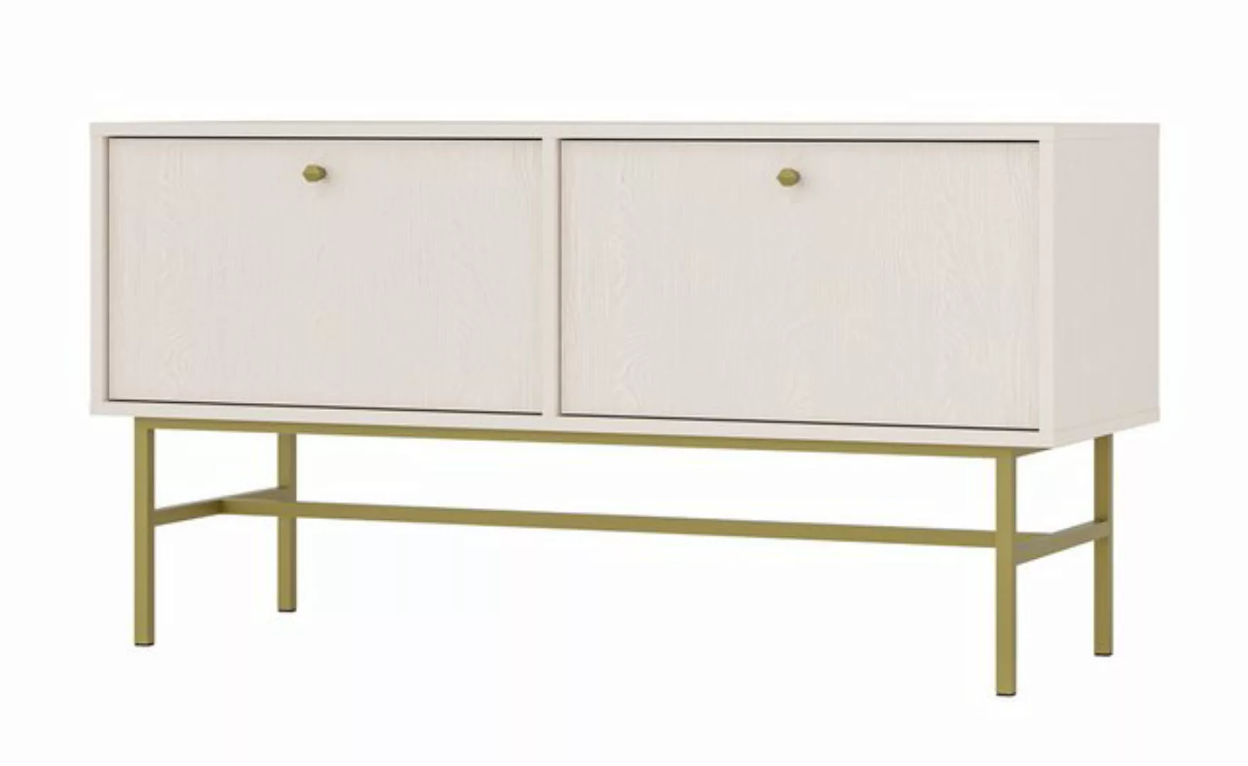 Furnix TV-Schrank Tonkin Sideboard mit zwei Türen - Metallbeine und Griffe günstig online kaufen