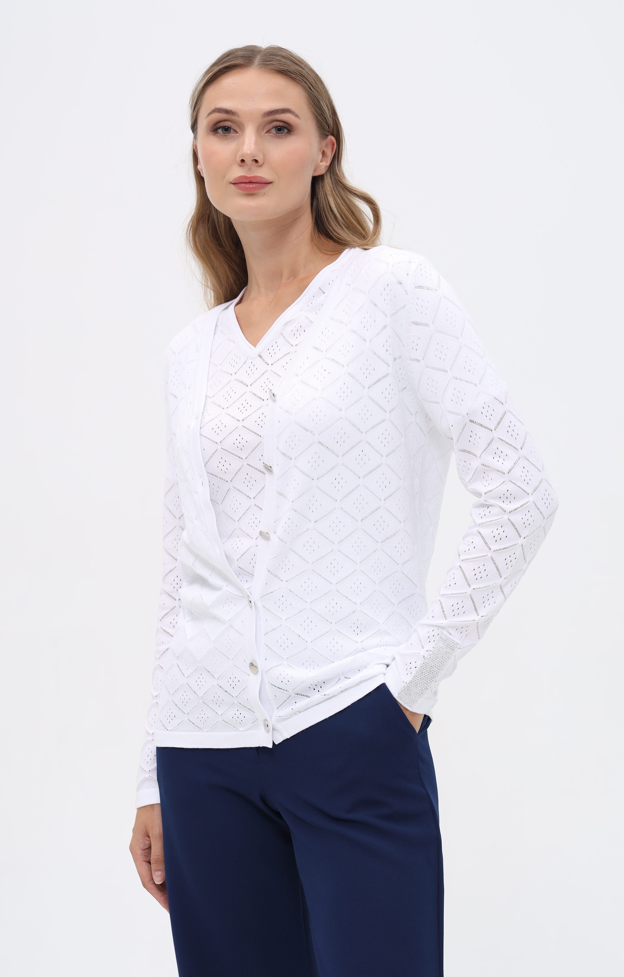 Passioni Cardigan mit Strukturmuster günstig online kaufen