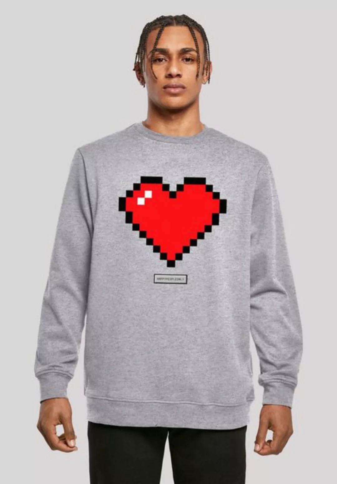 F4NT4STIC Kapuzenpullover Pixel Herz Good Vibes Happy People Print günstig online kaufen