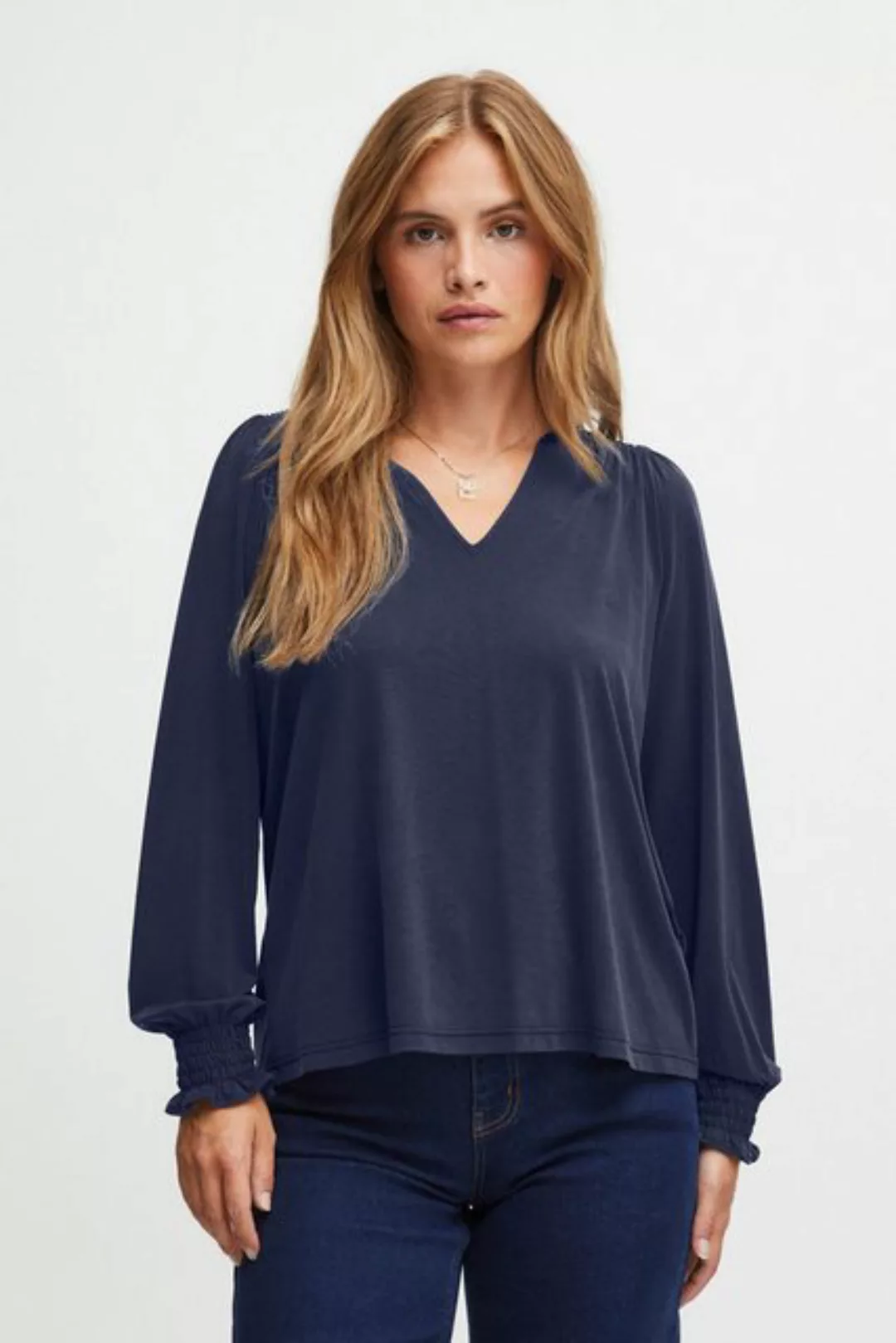 Pulz Jeans Langarmbluse PZLIPPA VNeck Blouse modische Bluse günstig online kaufen