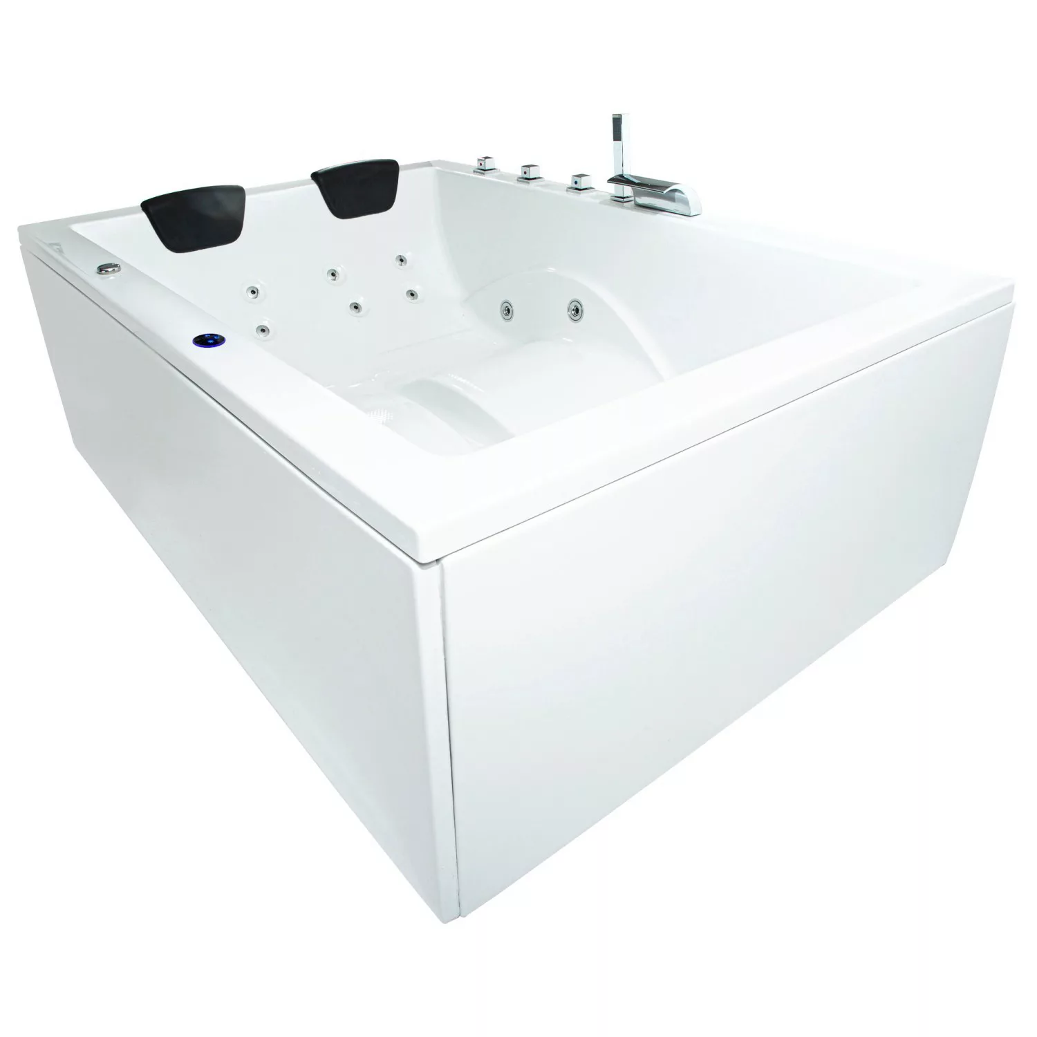 Basera® Indoor Whirlpool Badewanne XXL Wave 2 Personen Basic 190 x 140 cm günstig online kaufen