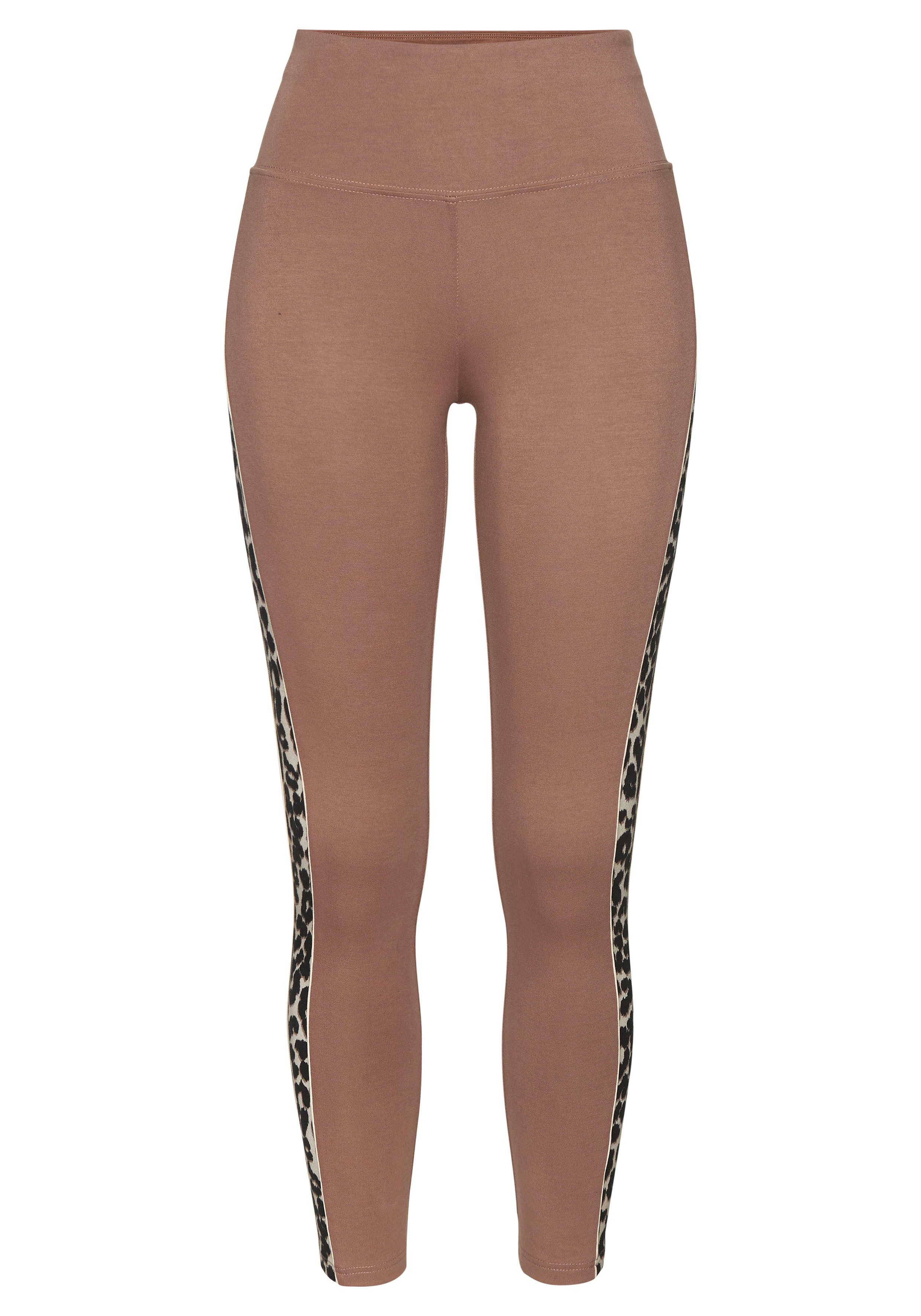 LASCANA ACTIVE Leggings, Einsätze mit Leopardenmuster an den Beinen günstig online kaufen