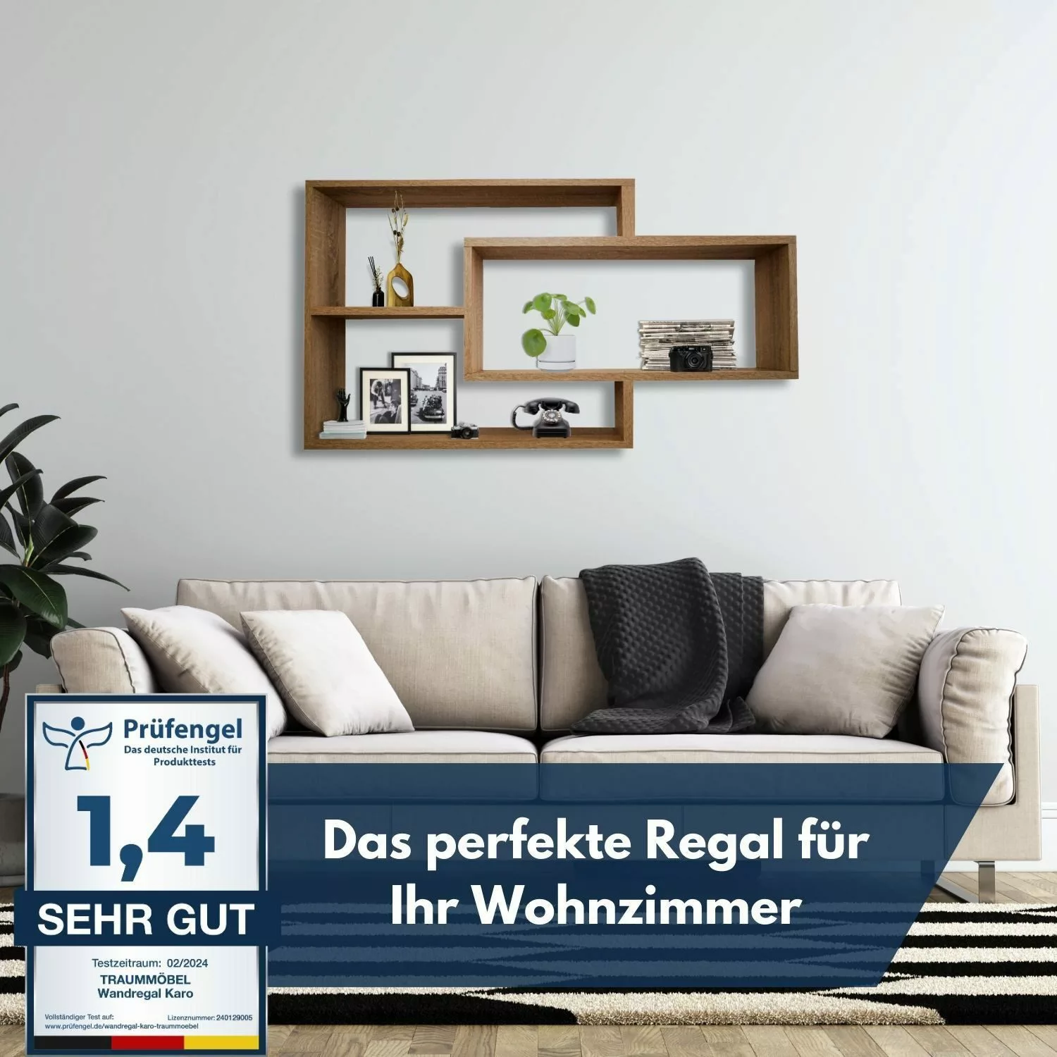 TRAUMMÖBEL Wandregal KARO, Modernes Schweberegal großes günstig online kaufen