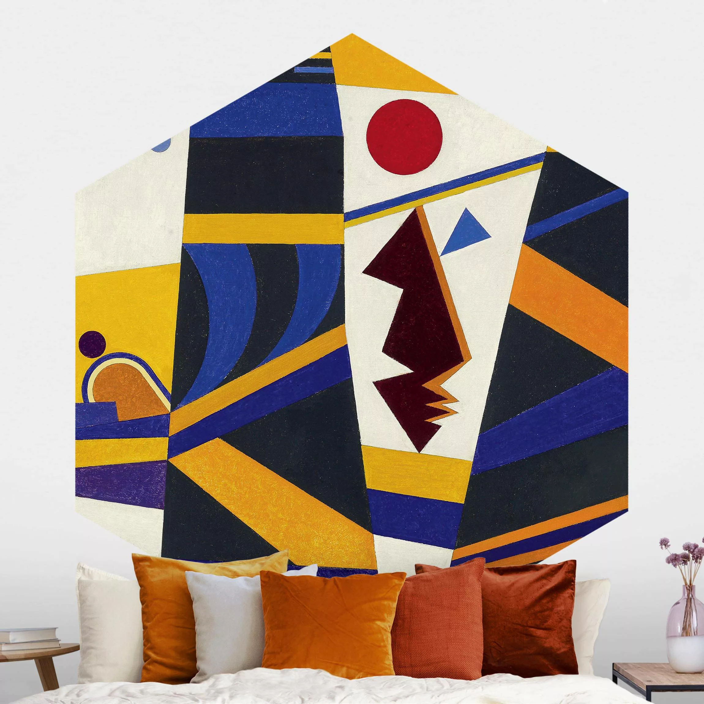 Hexagon Fototapete selbstklebend Wassily Kandinsky - Bindung günstig online kaufen
