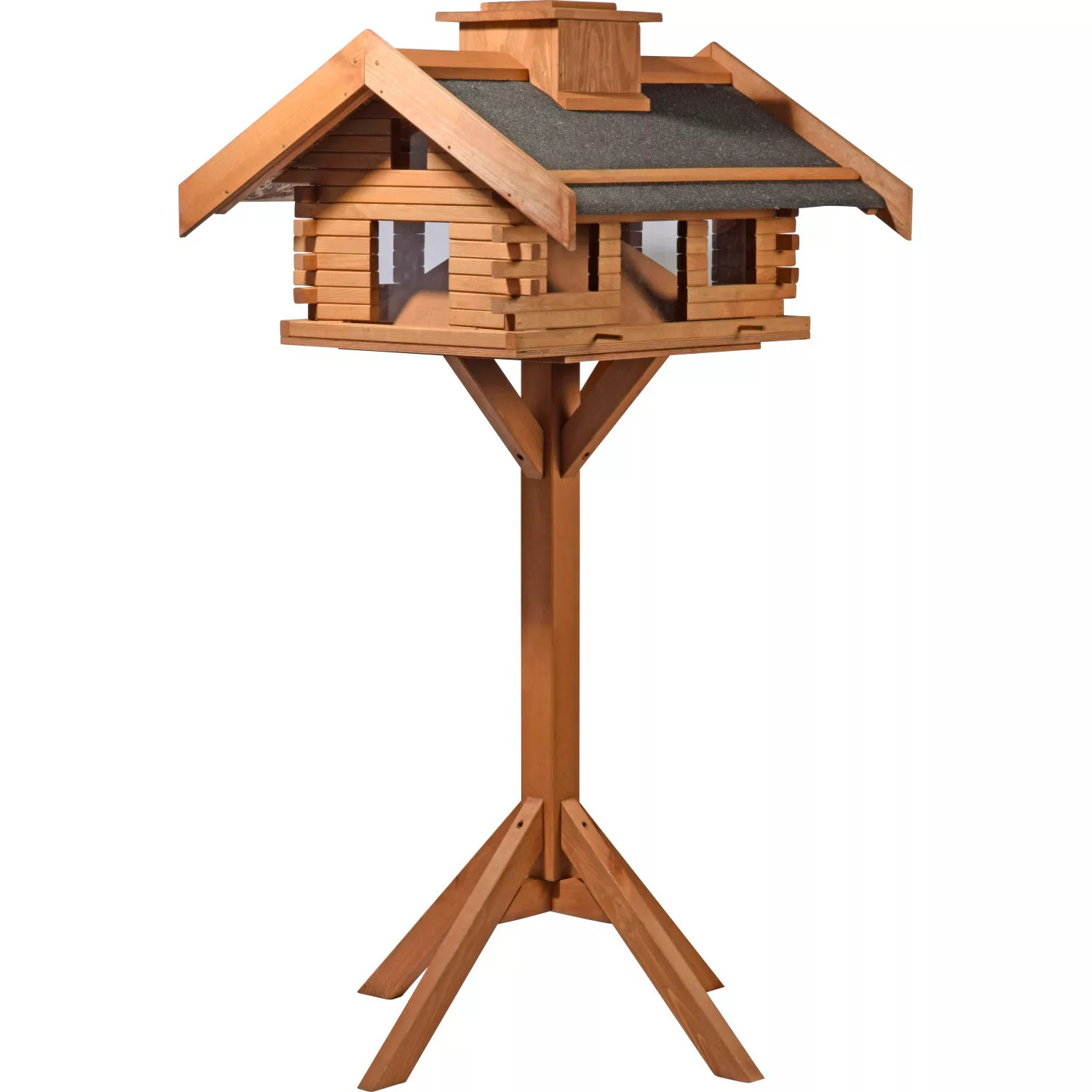 Dobar Vogelhaus Blockhaus Gipfel 84 cm x 78 cm x 53 cm Kiefer Braun FSC® günstig online kaufen