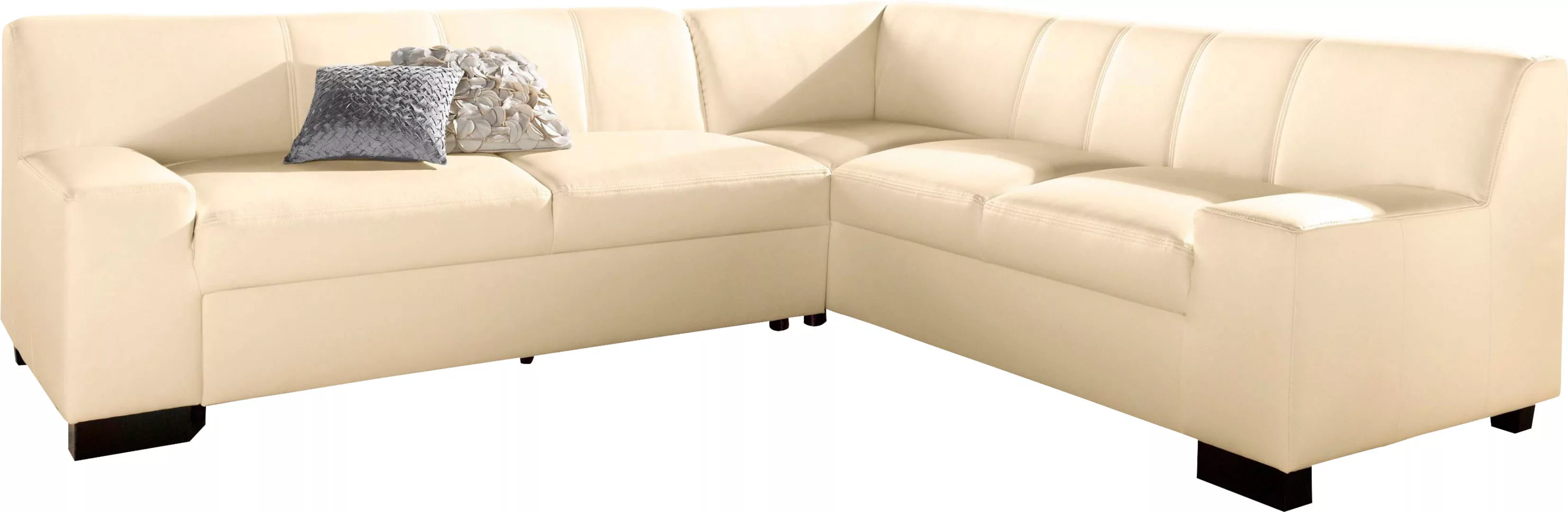 DOMO collection Ecksofa "Norma Top, elegant und modern, flache Armlehnen, L günstig online kaufen
