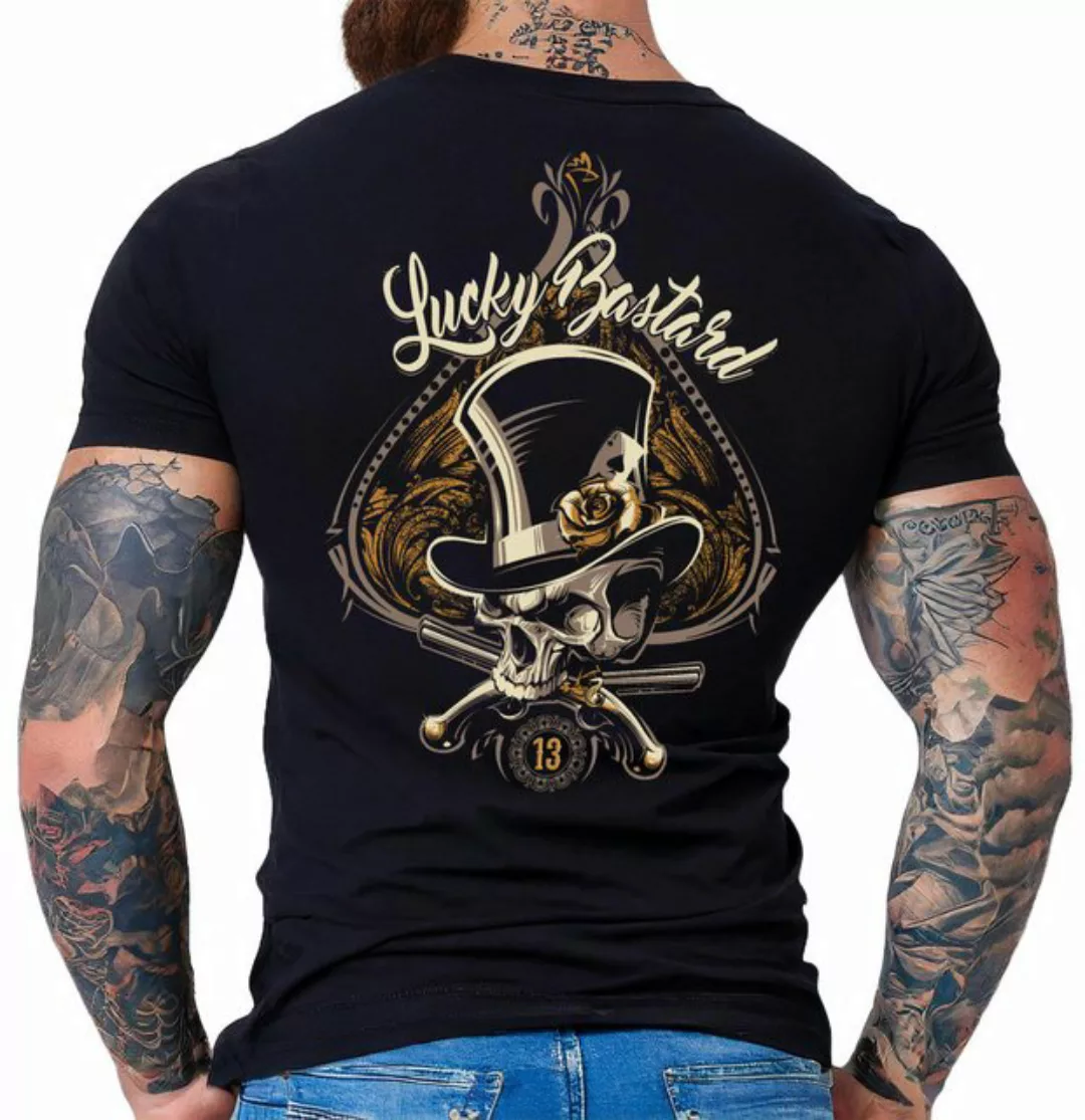GASOLINE BANDIT® T-Shirt Old School Rockabilly Gambler Herren Shirt - Lucky günstig online kaufen