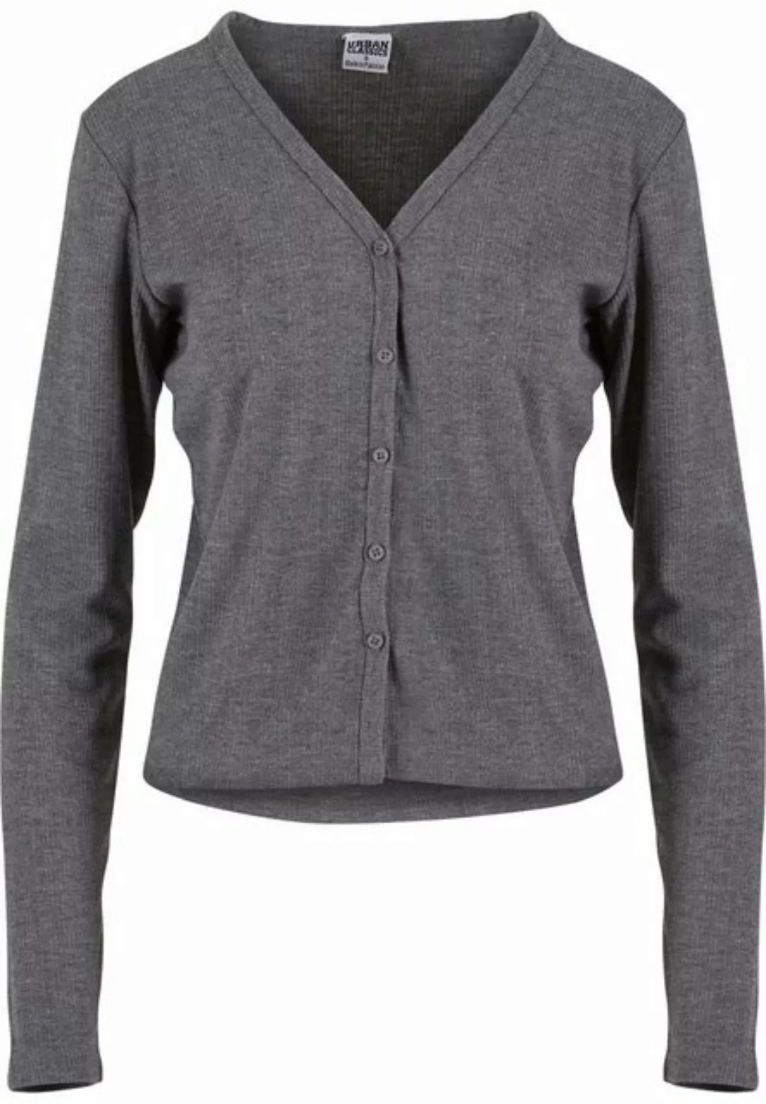 URBAN CLASSICS Strickjacke Urban Classics Ladies Rib Cardigan (1-tlg) günstig online kaufen