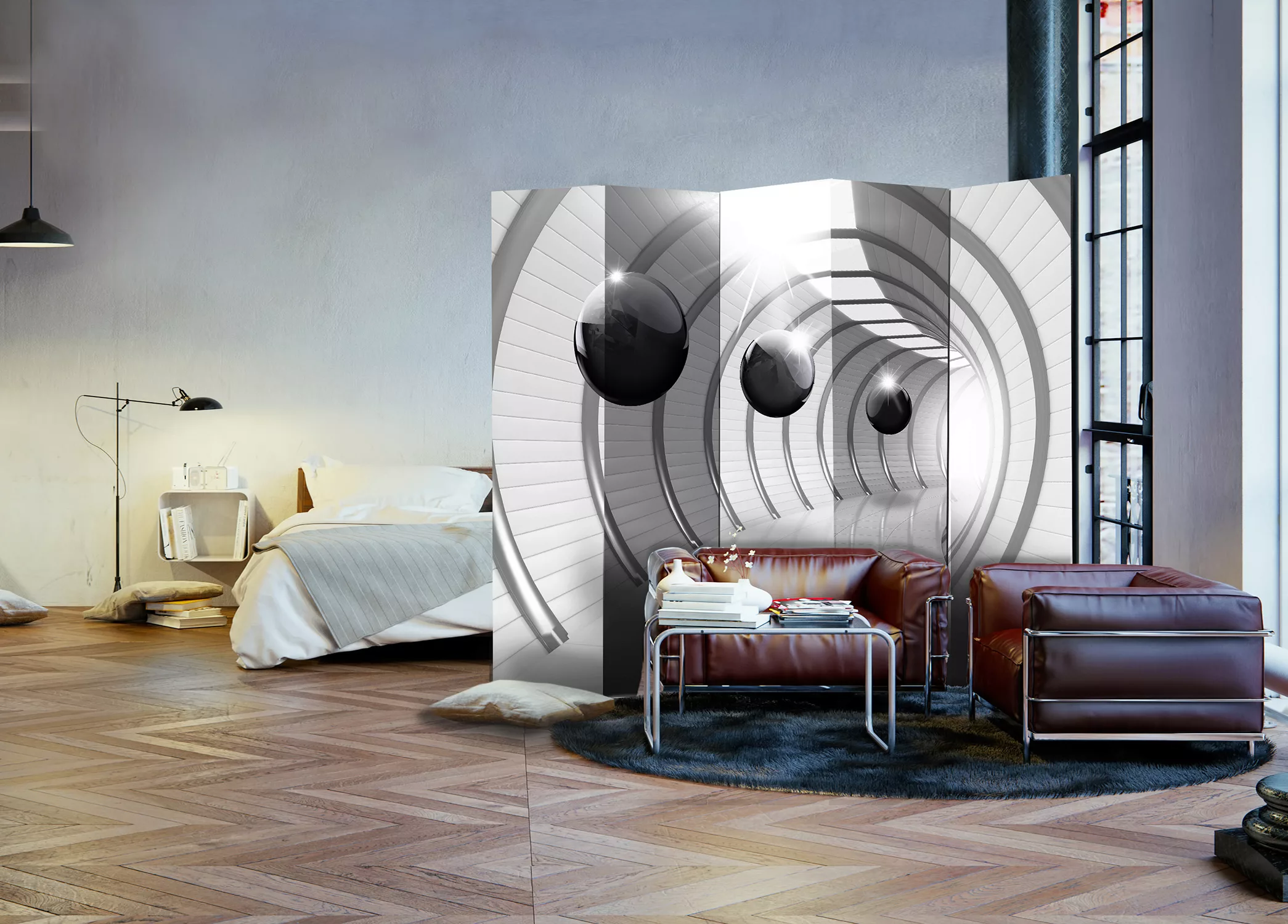 5-teiliges Paravent - Futuristic Tunnel Ii [room Dividers] günstig online kaufen