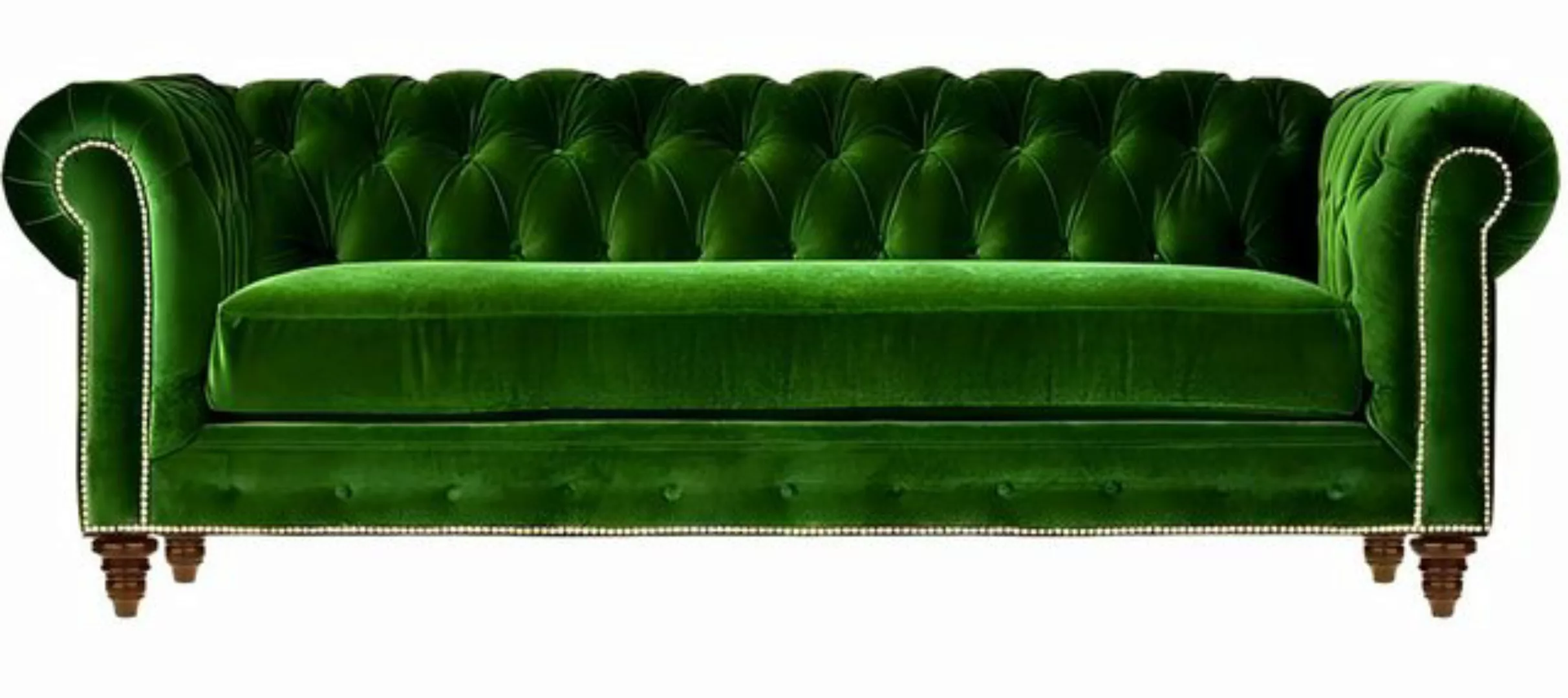 Xlmoebel 3-Sitzer Modernes Chesterfield-Sofa mit drei Sitzen Samtstoff, 1 T günstig online kaufen